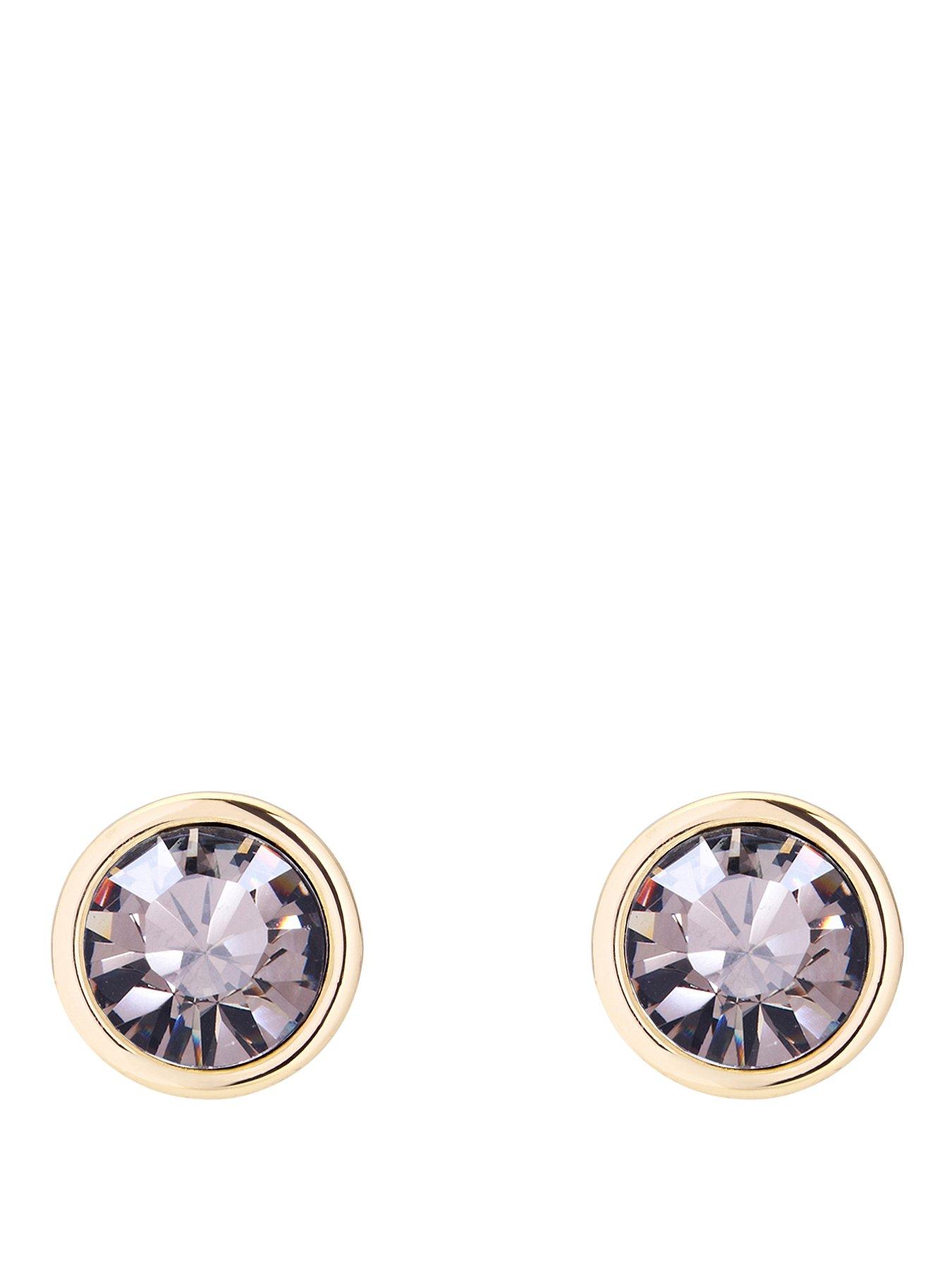 Karen Millen Crystal Dot Stud Earrings