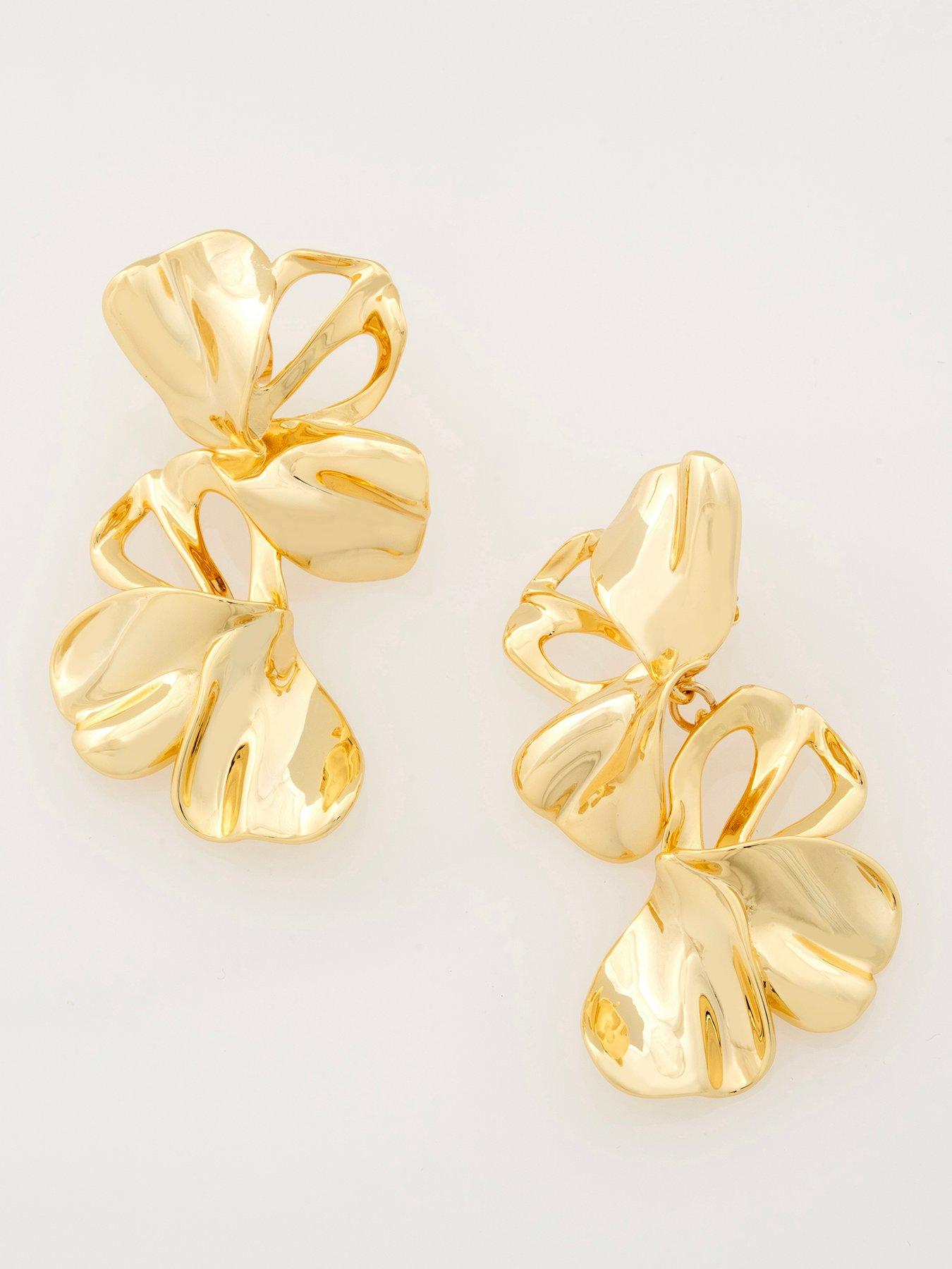Ted Baker LEIGHANNA: Abstract Leaf Drop Earrings