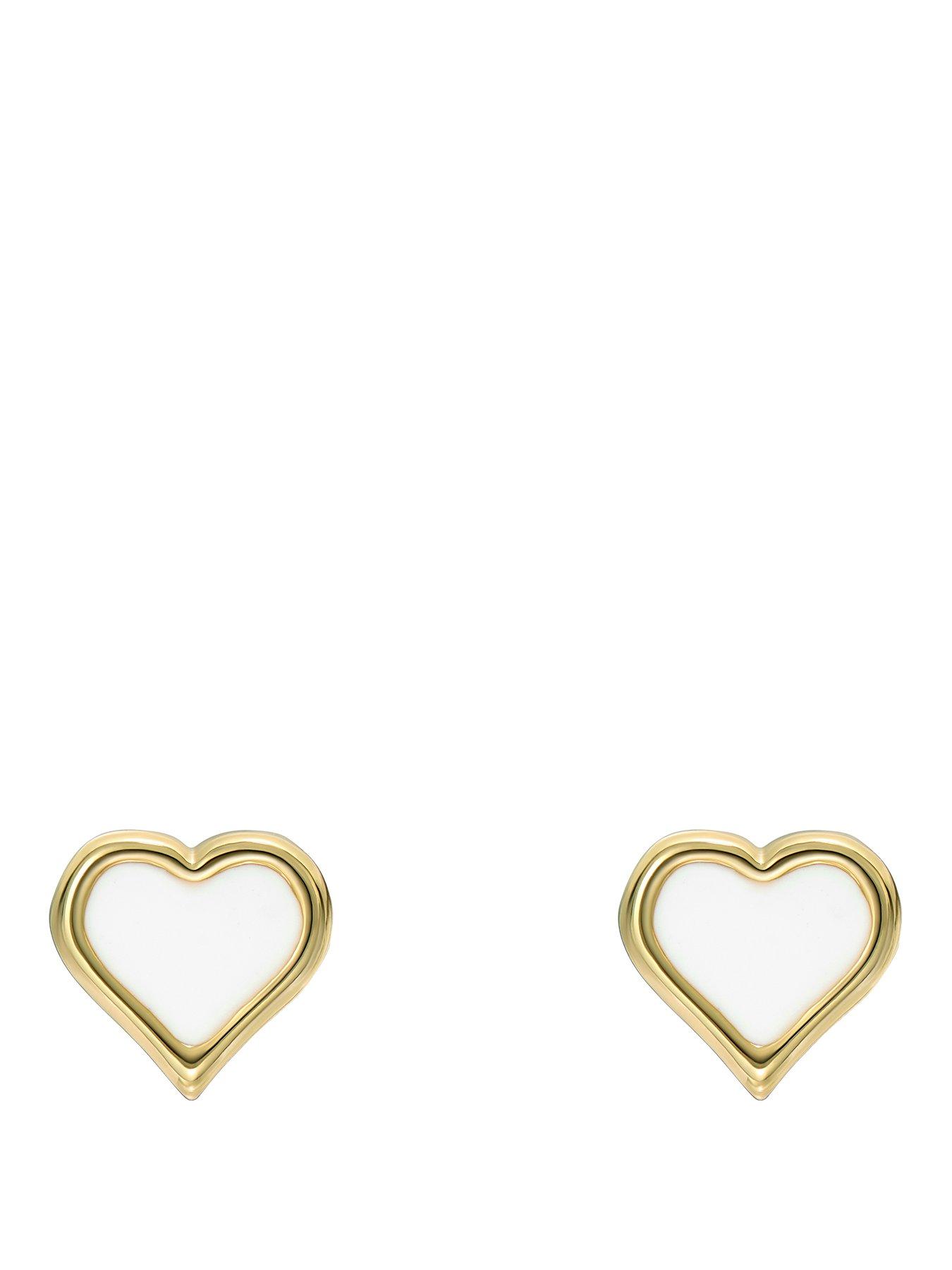 Ted Baker HAILEY: Enamel Heart Stud Earrings