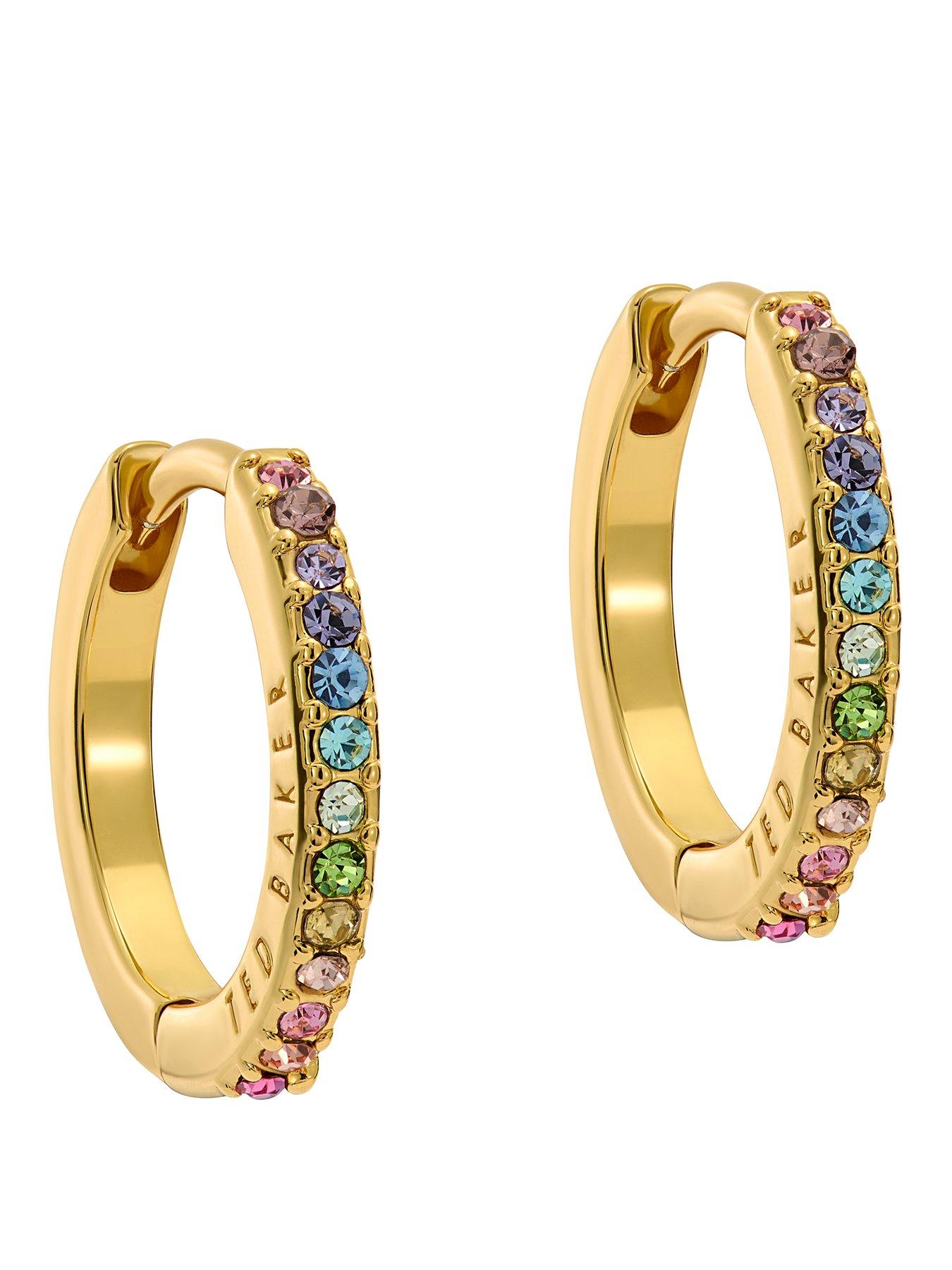 Ted Baker HEPLIE: Crystal Hoop Earrings (14mm)
