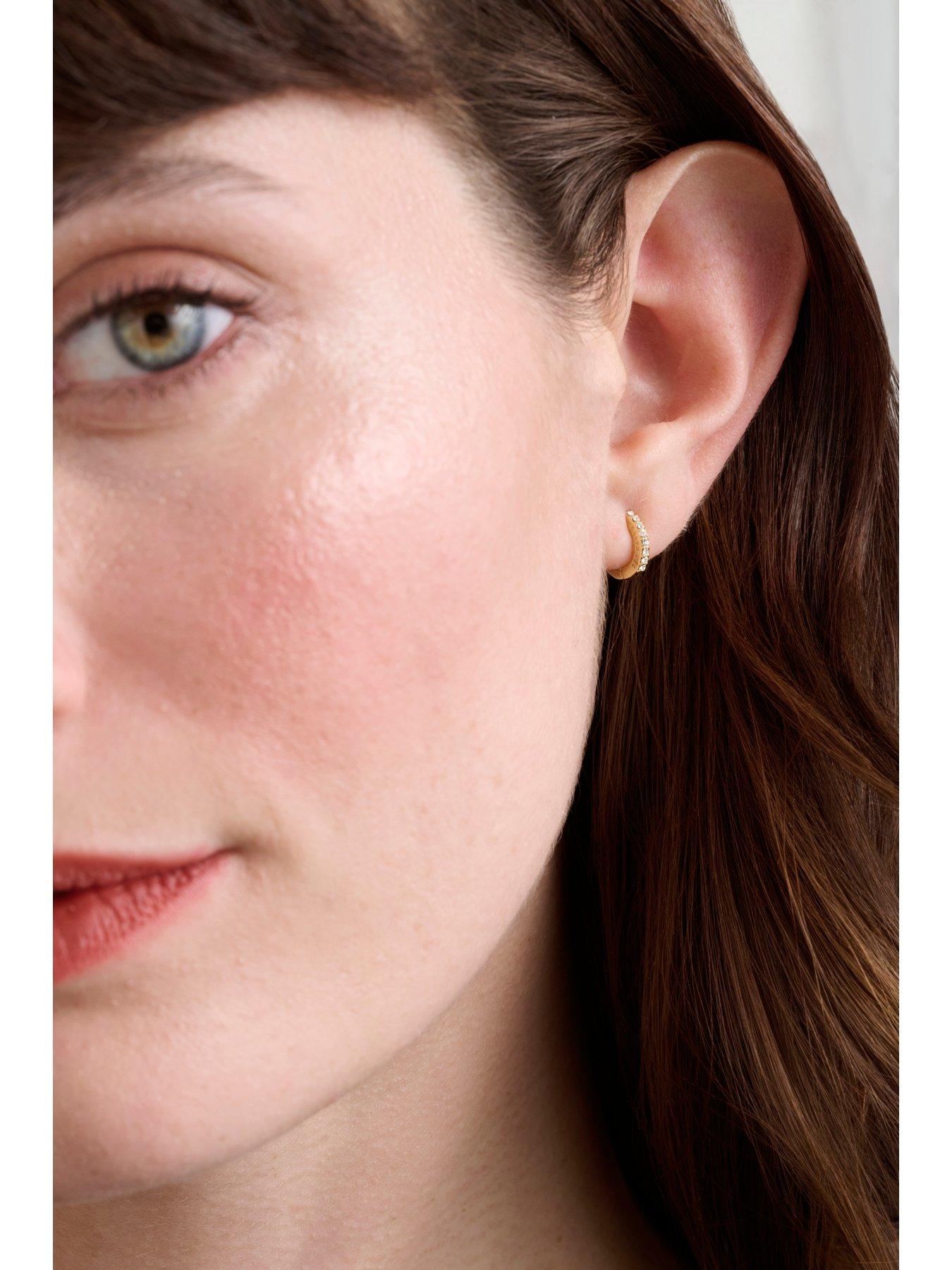Image 3 of 4 of Ted Baker HETTIE: Crystal Hoop Earrings (10mm)