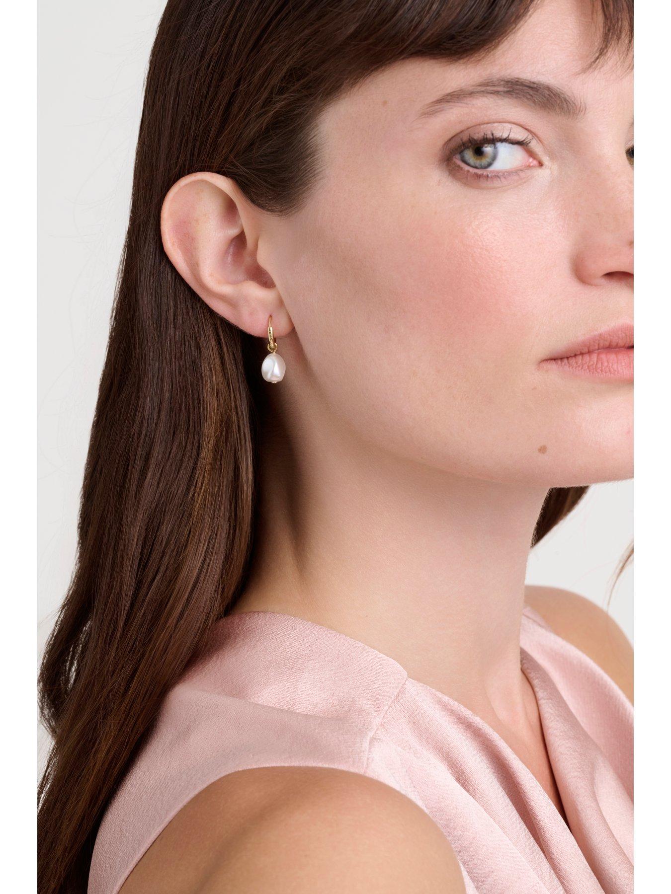Image 3 of 5 of Ted Baker PERIAA: Pearl Huggie Earrings