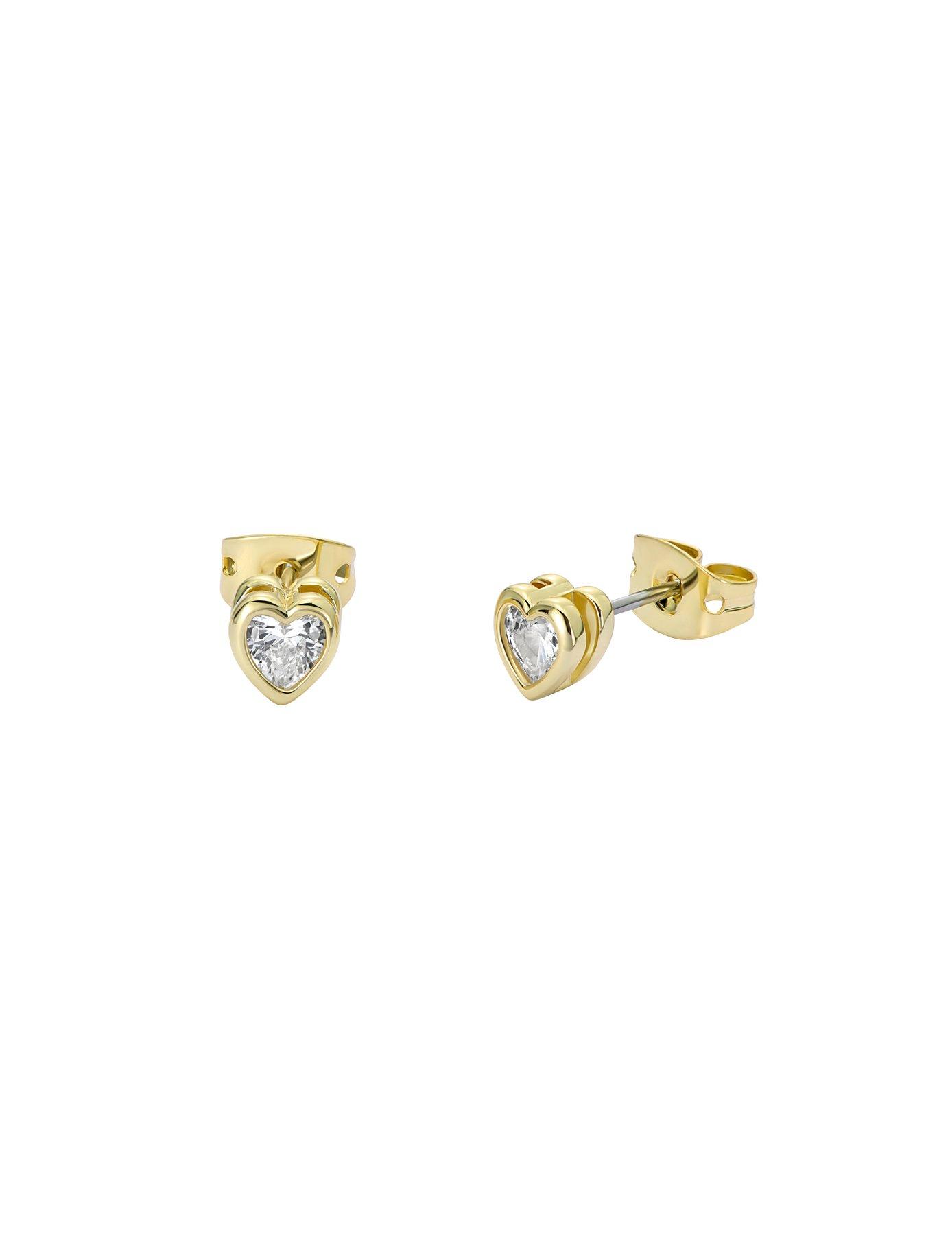 Image 2 of 5 of Ted Baker HARMONY: Mini Crystal Heart Stud Earrings