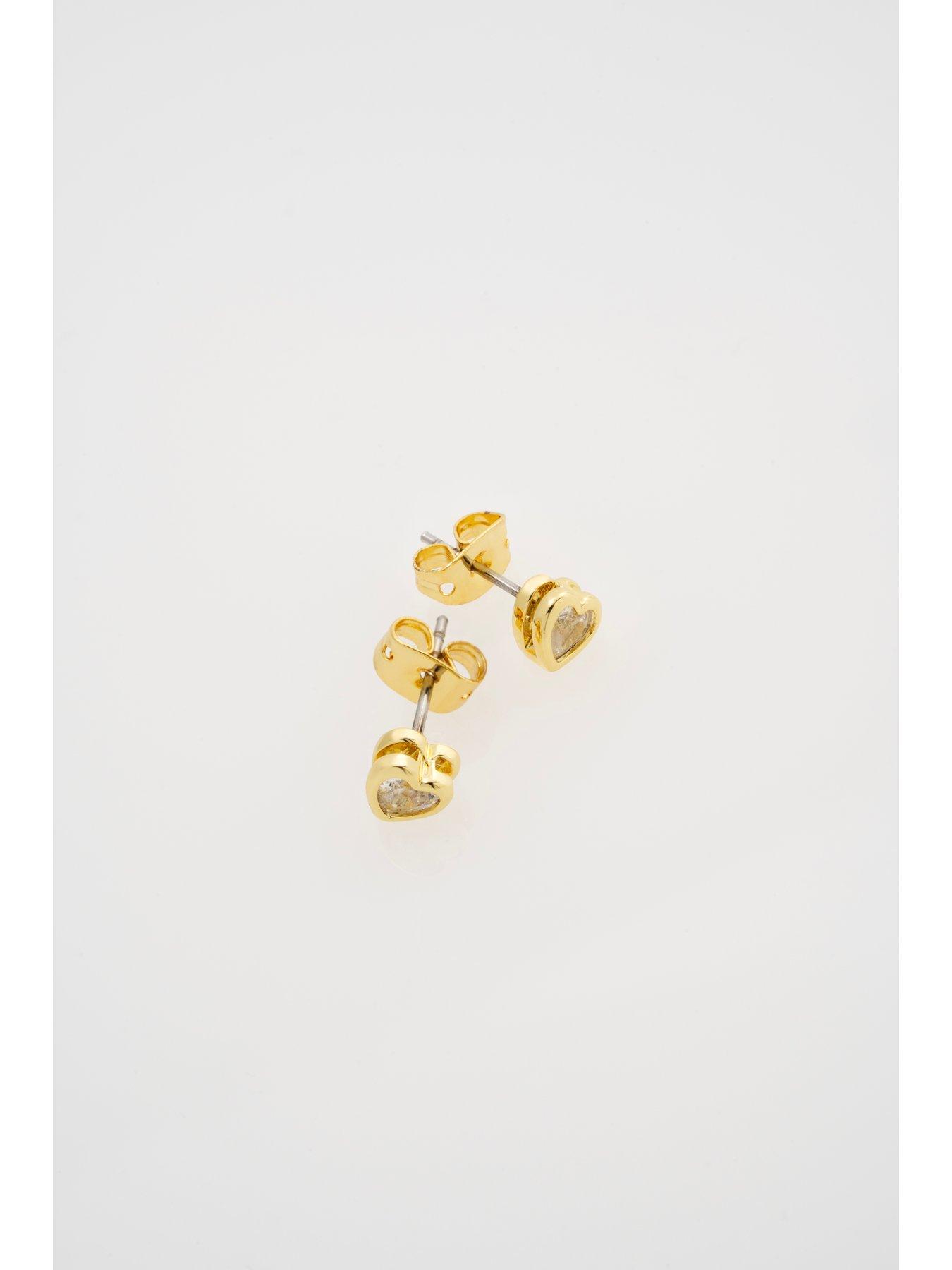 Image 4 of 5 of Ted Baker HARMONY: Mini Crystal Heart Stud Earrings