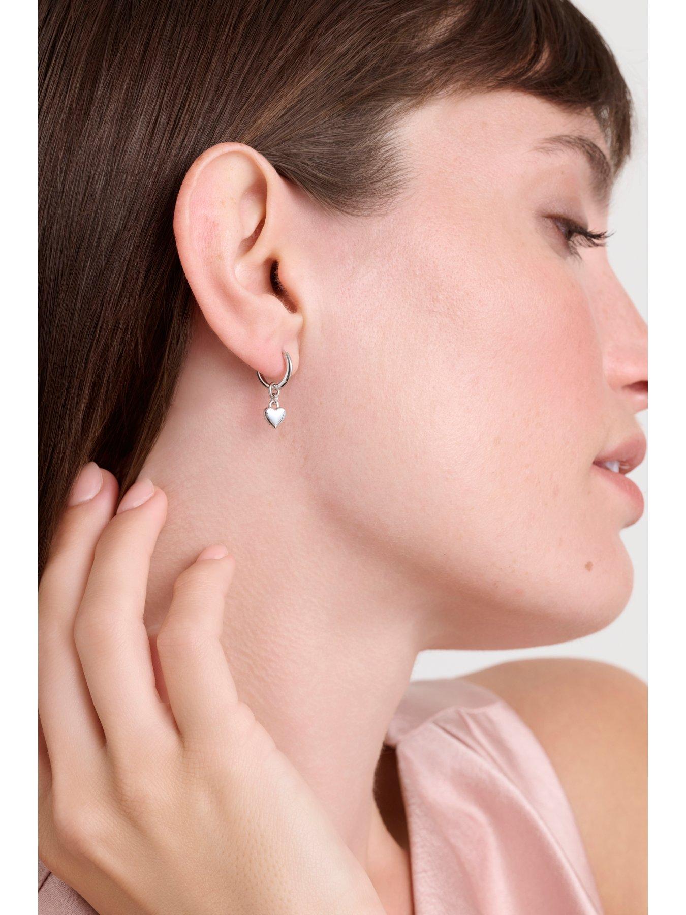 Image 4 of 6 of Ted Baker HARRYE: Tiny Heart Huggie Earrings