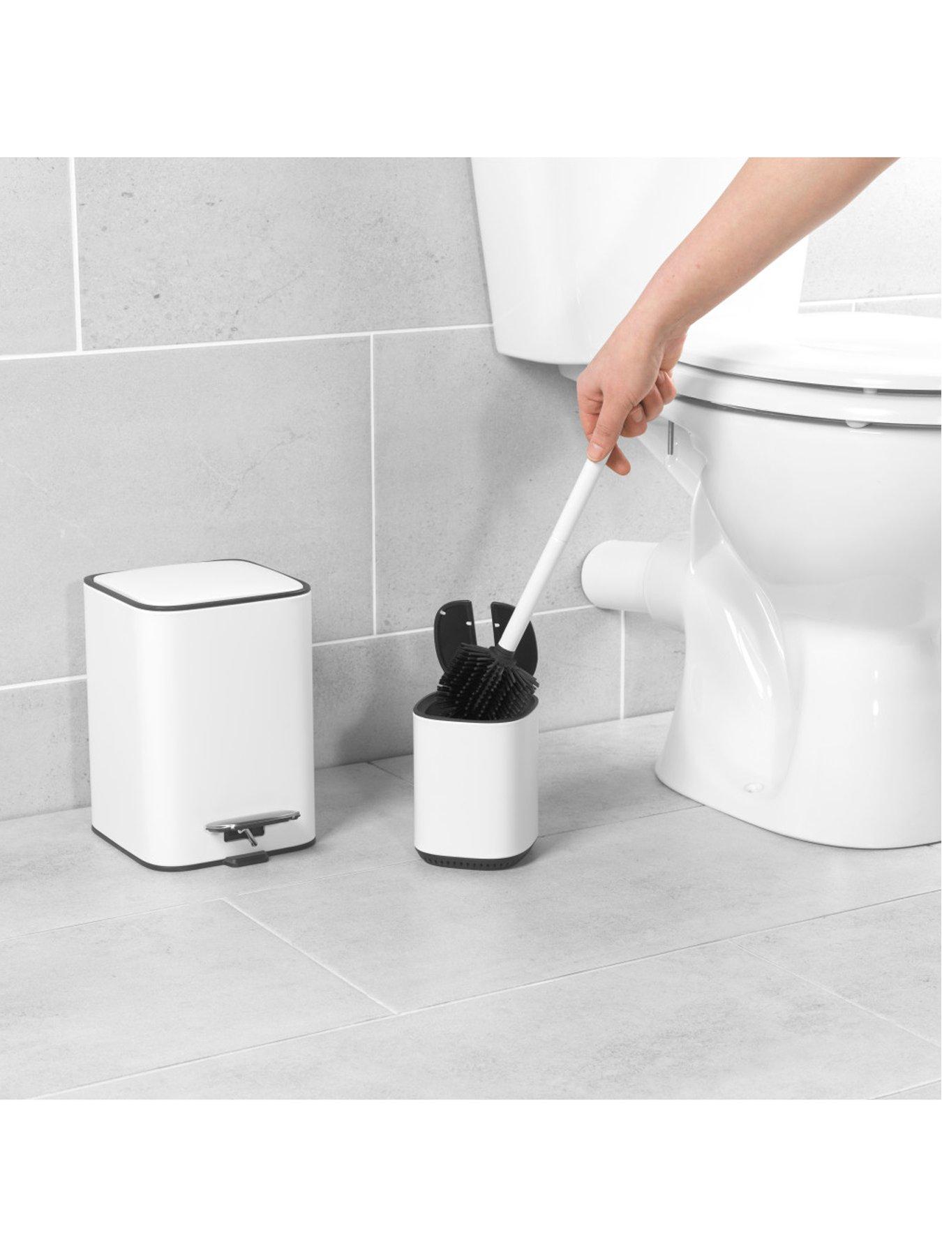 Beldray 2pc Bin And Toilet Brush Set White