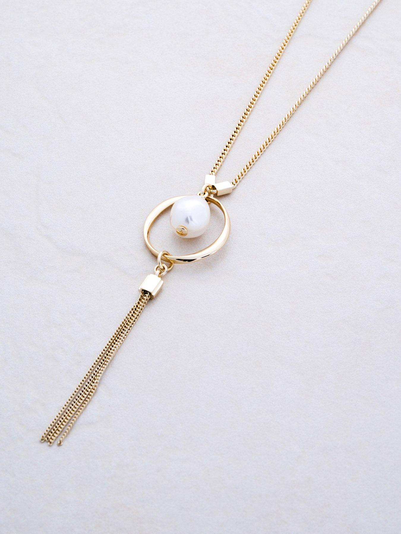 Karen Millen Modern Pearl Pendant Necklace