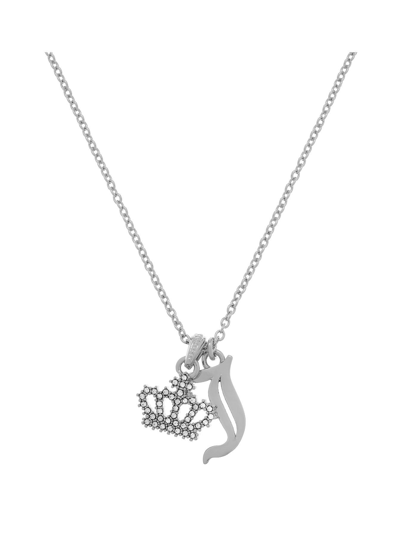 Juicy Couture Crystal Motif Crown & J Charm Pendant
