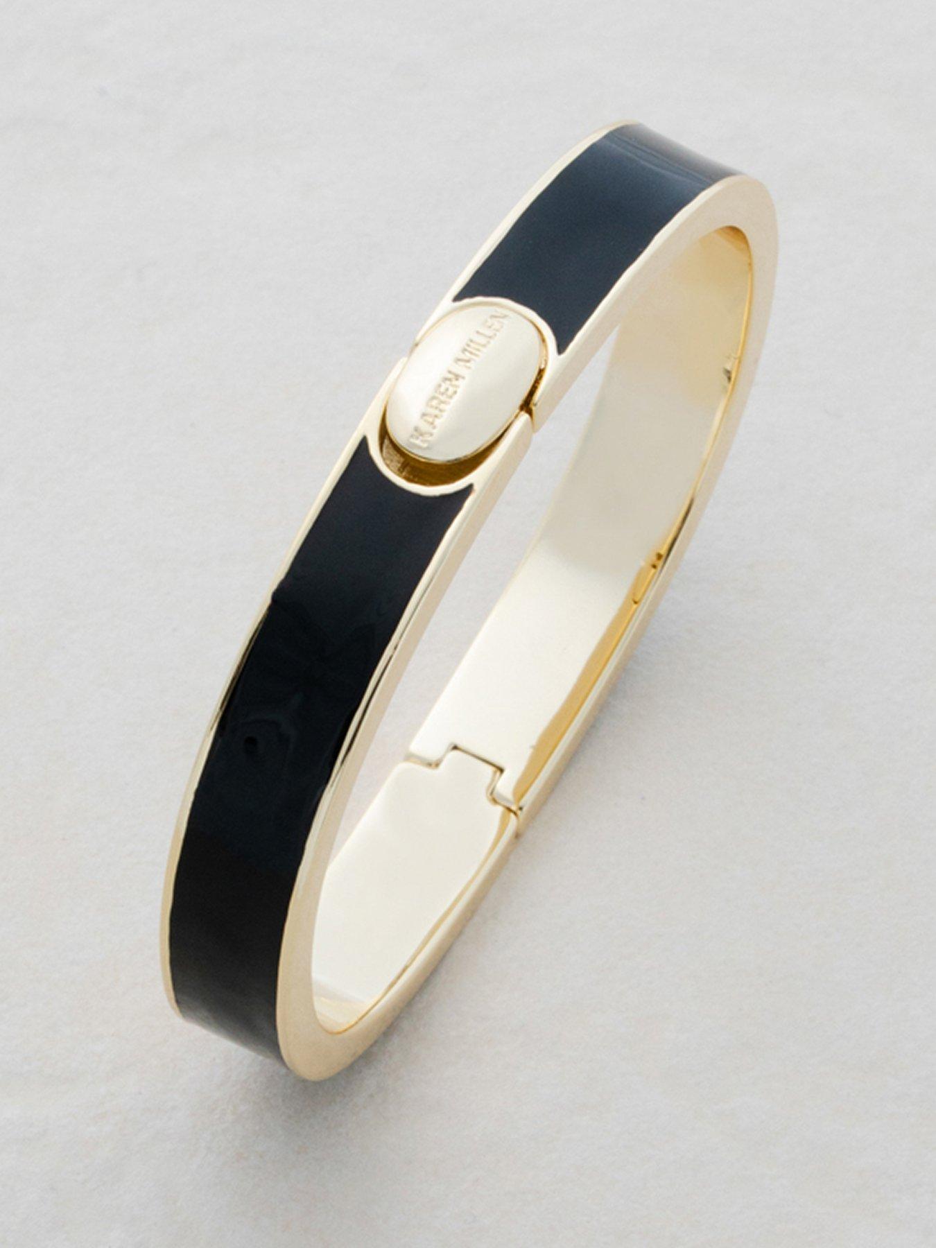 Karen Millen Logo Emanel Hinged Bangle