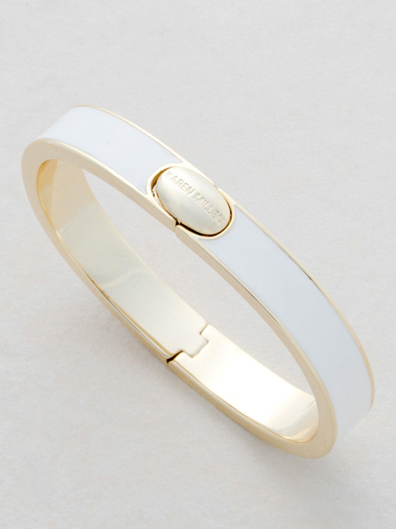 Karen Millen Logo Emanel Hinged Bangle