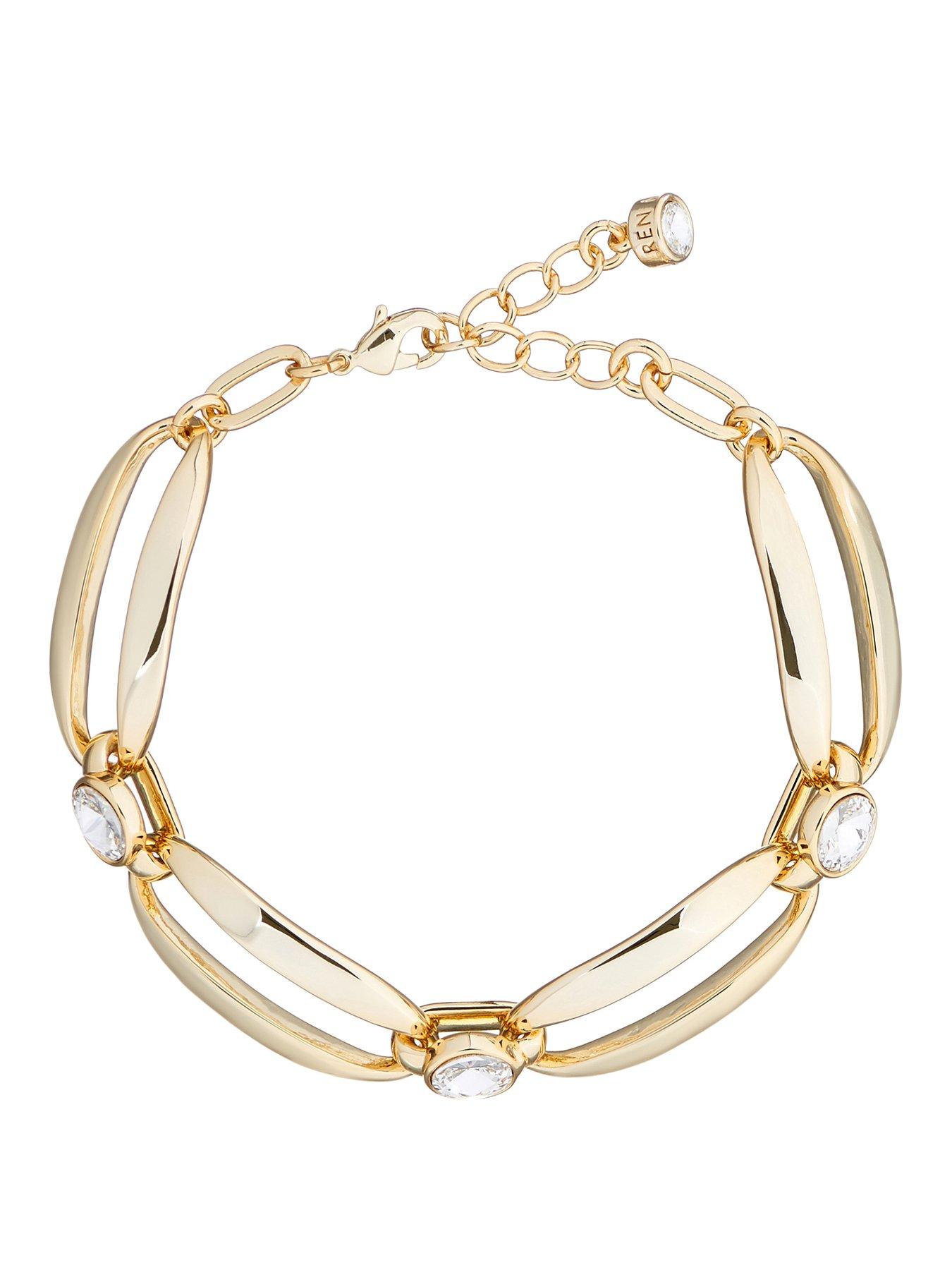 Karen Millen Crystal Ellipse Bracelet
