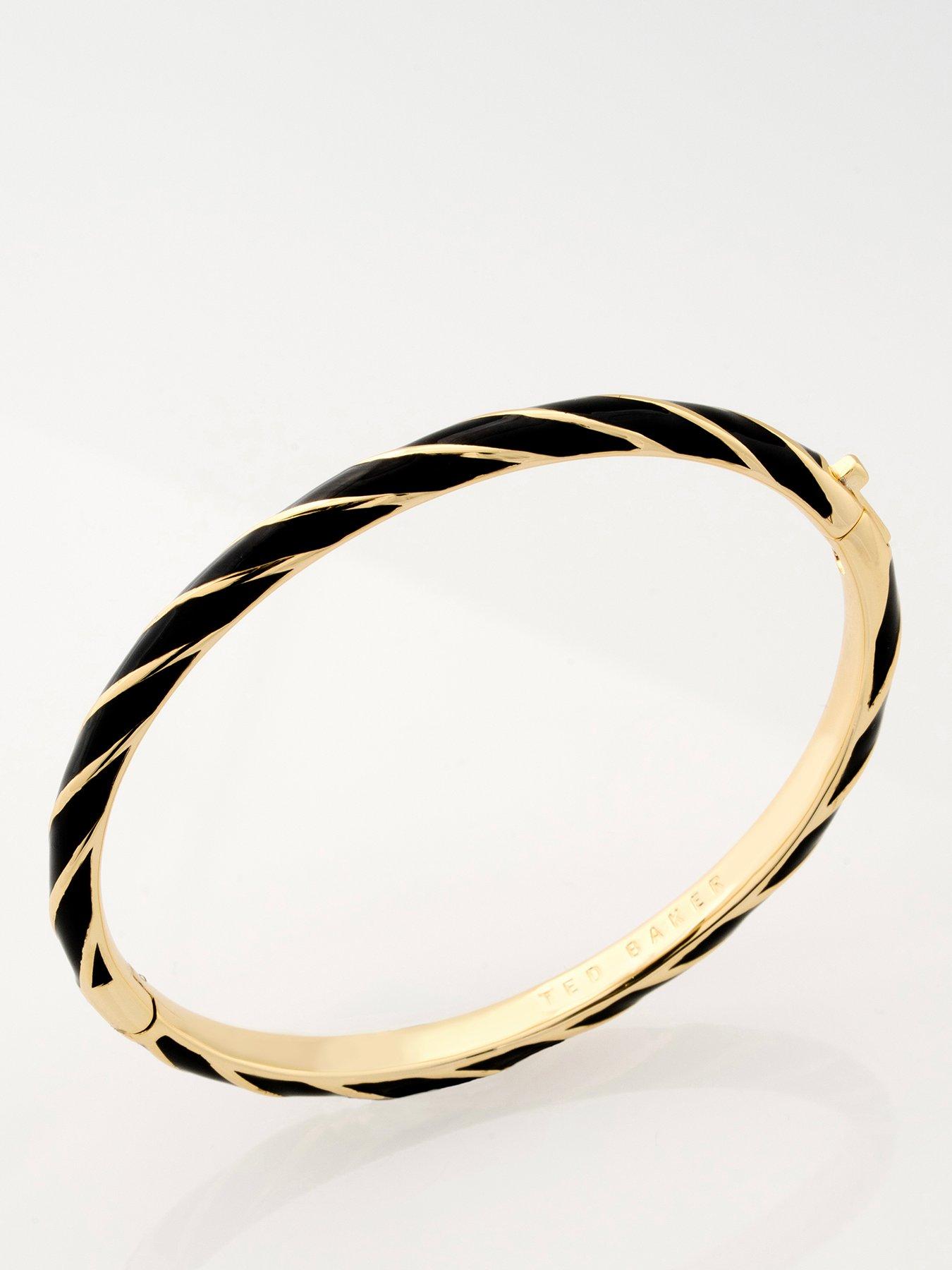 Ted Baker TRINITY: Twist Enamel Hinged Bangle Bracelet