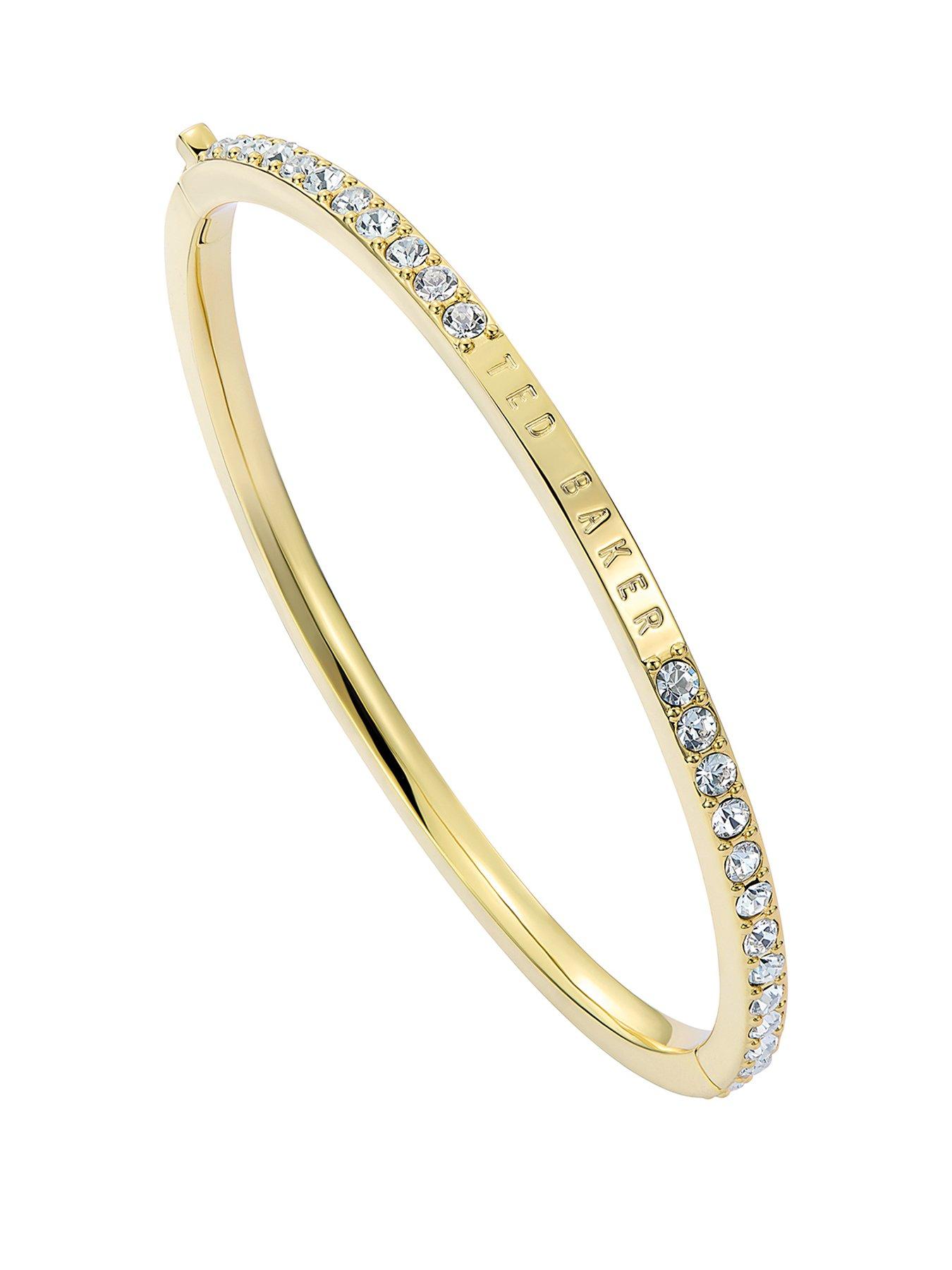 Ted Baker CLAUDIA: Narrow Crystal Hinged Bangle Bracelet
