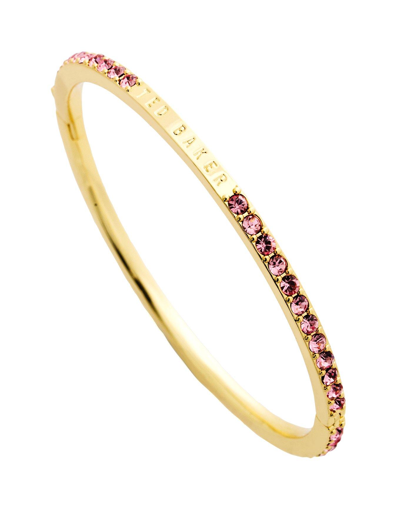 Ted Baker CLAUDIA: Narrow Crystal Hinged Bangle Bracelet