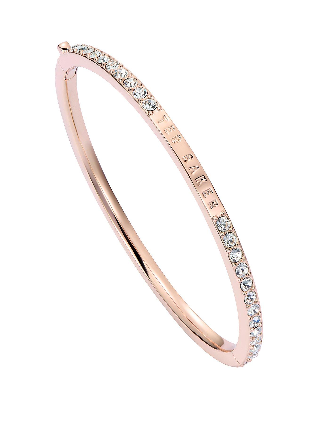 Ted Baker CLAUDIA: Narrow Crystal Hinged Bangle Bracelet