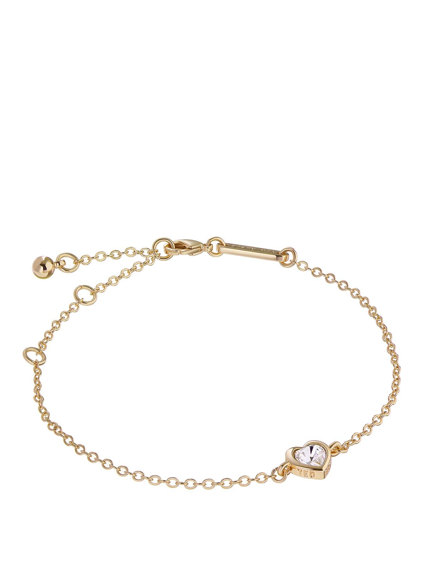 Image 1 of 7 of Ted Baker HANSAA: Crystal Heart Adjustable Bracelet