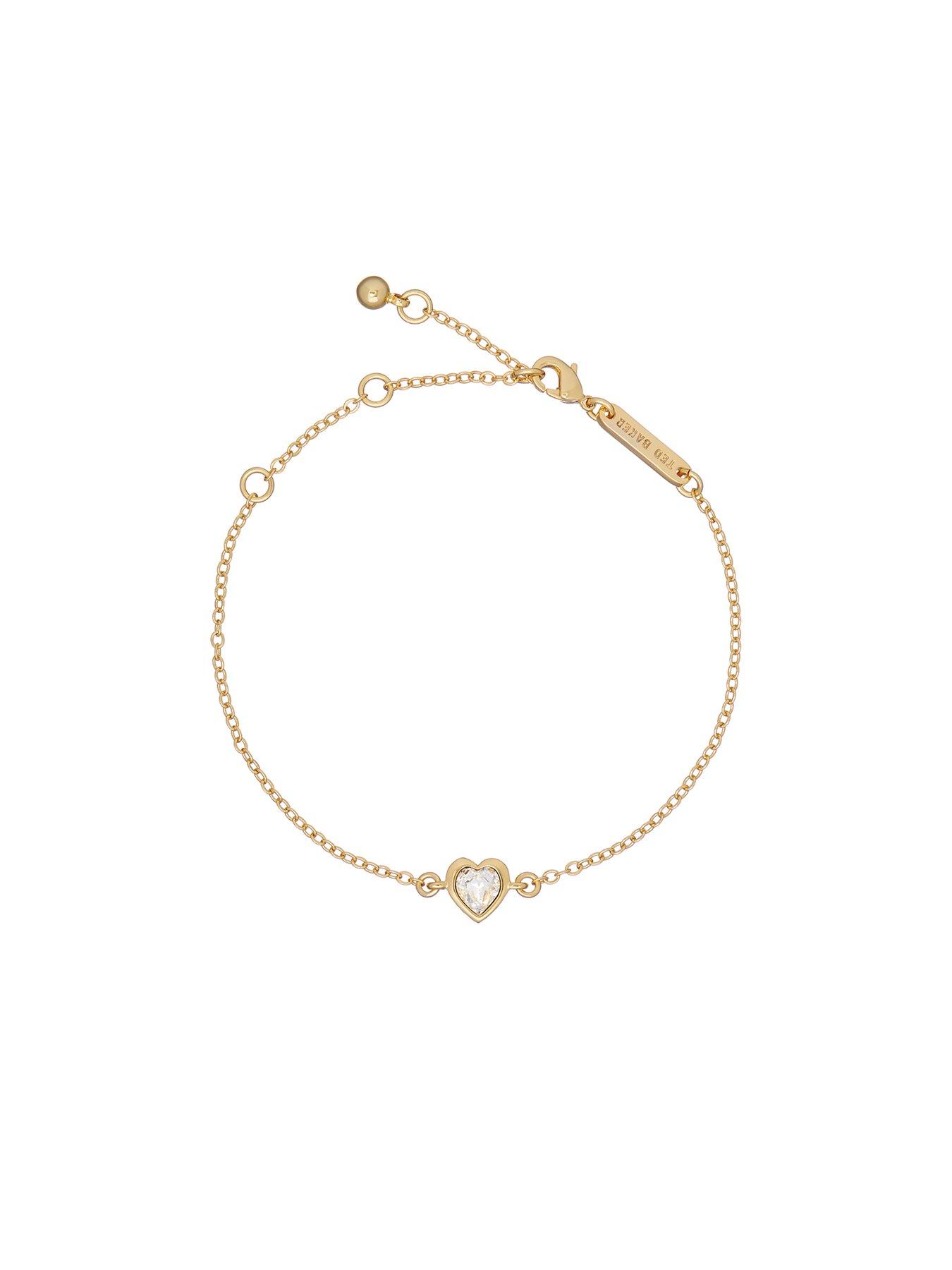 Image 2 of 7 of Ted Baker HANSAA: Crystal Heart Adjustable Bracelet