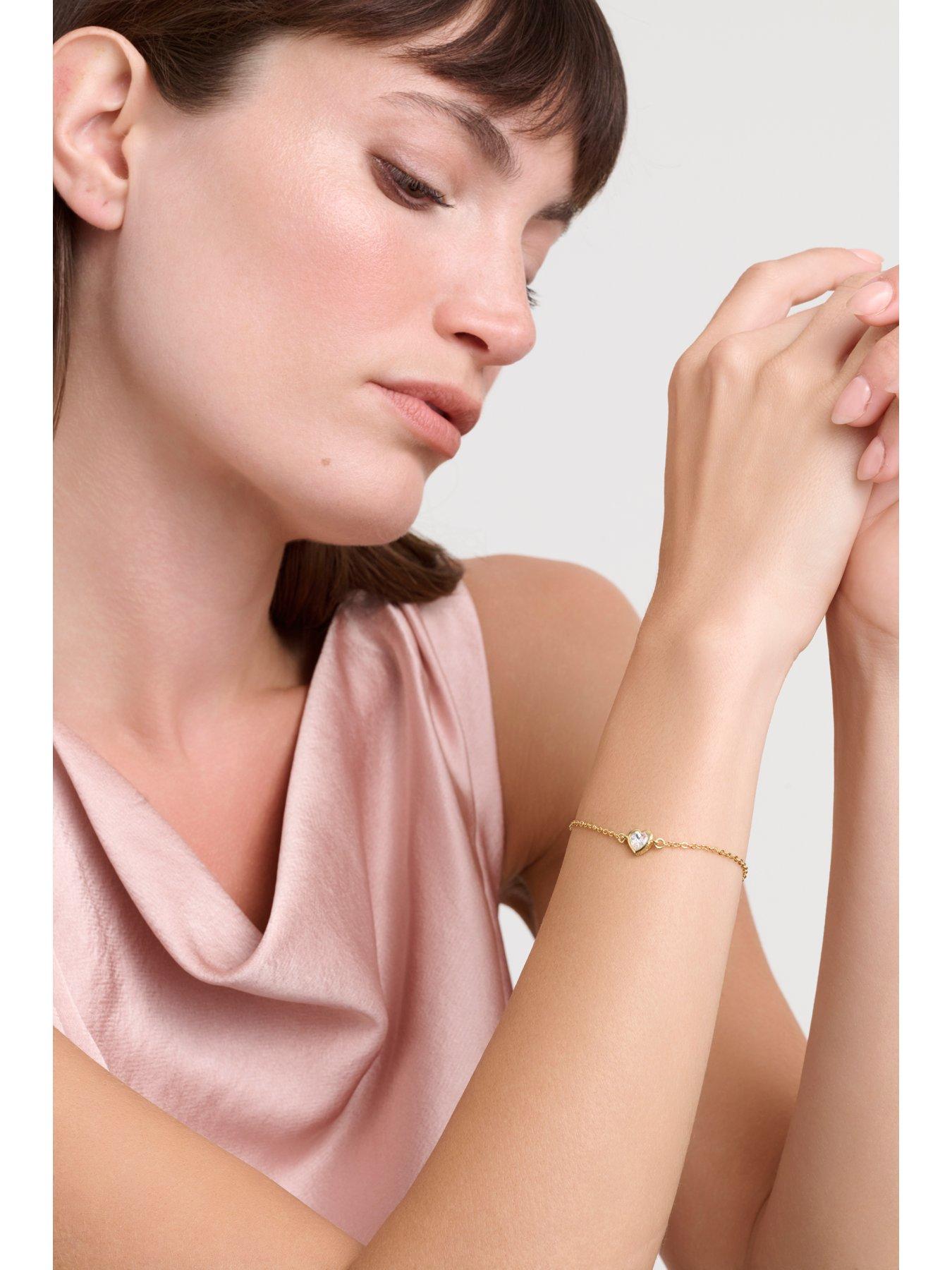 Image 4 of 7 of Ted Baker HANSAA: Crystal Heart Adjustable Bracelet