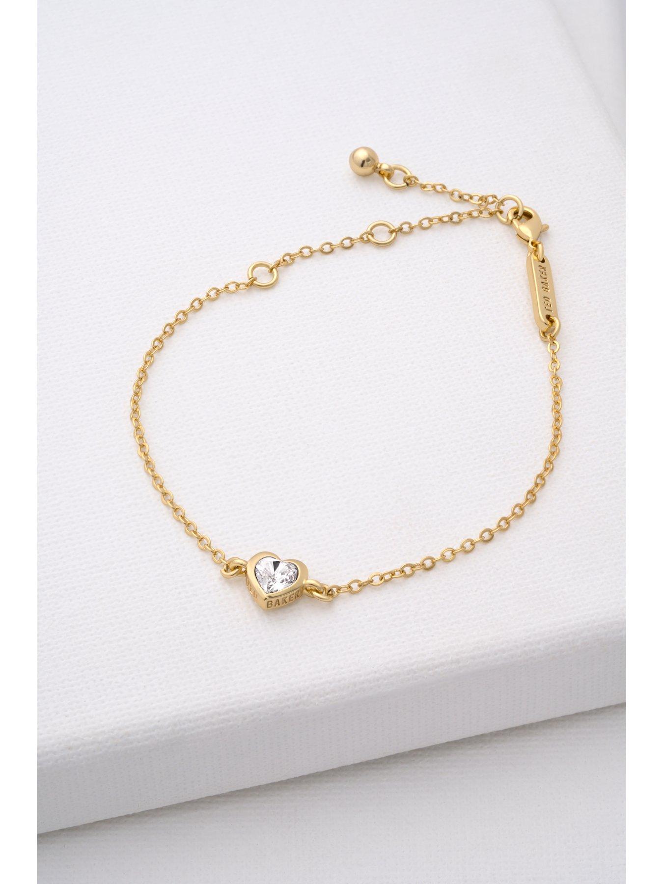 Image 5 of 7 of Ted Baker HANSAA: Crystal Heart Adjustable Bracelet