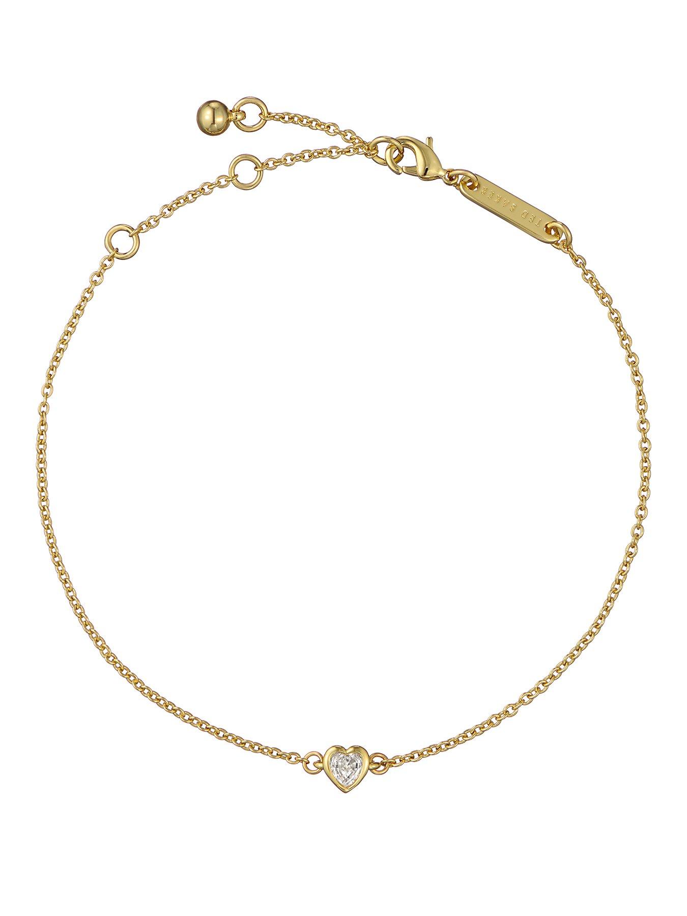 Ted Baker HALLE: Mini Crystal Heart Adjustable Bracelet