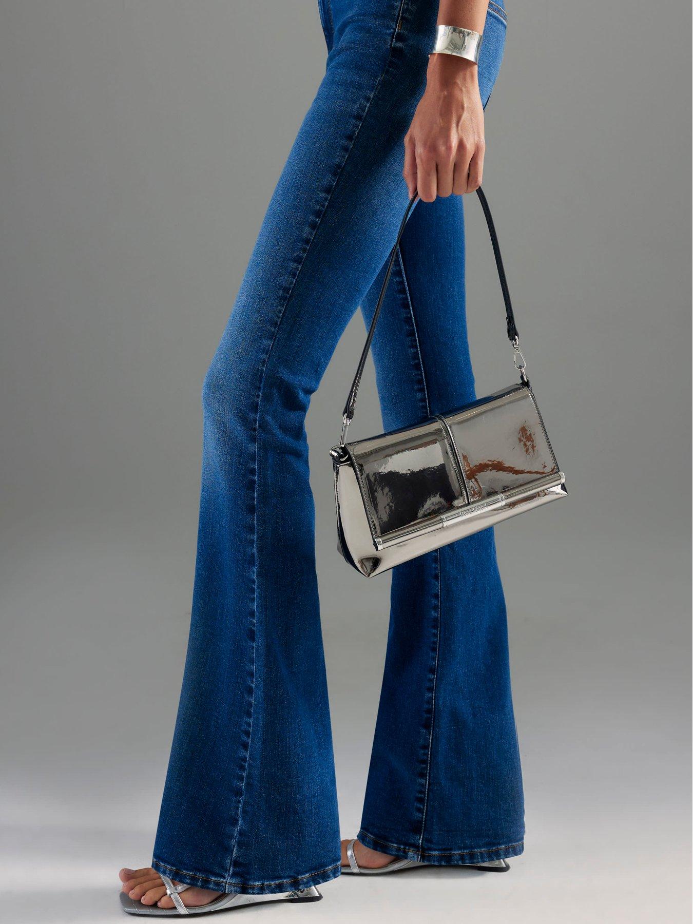 Image 4 of 4 of River Island Mid Rise Bootcut Jeans - Blue