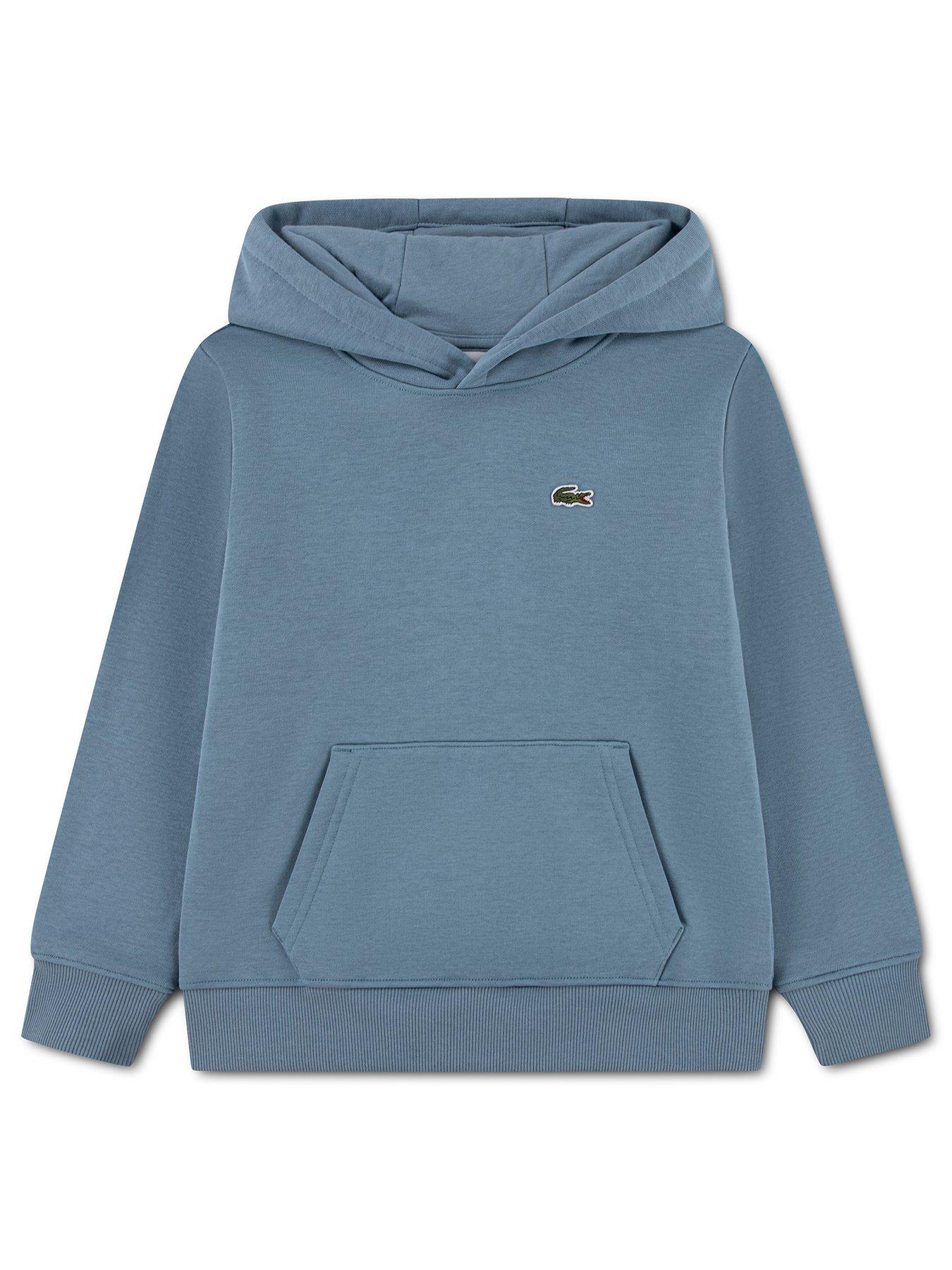 Lacoste Boys Core Fleece Pullover Hoodie - Blue