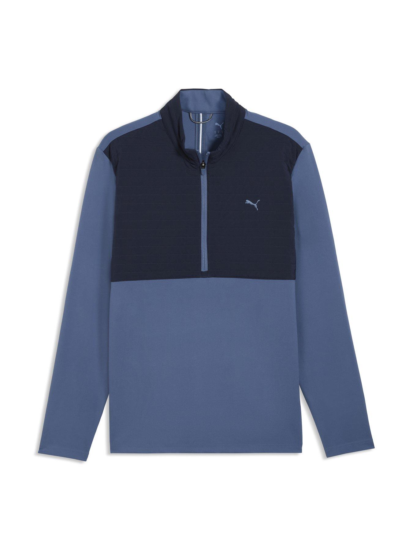 Image 1 of 2 of Puma Mens Cloudspun Hybrid Quarter Zip Golf Jacket - Navy
