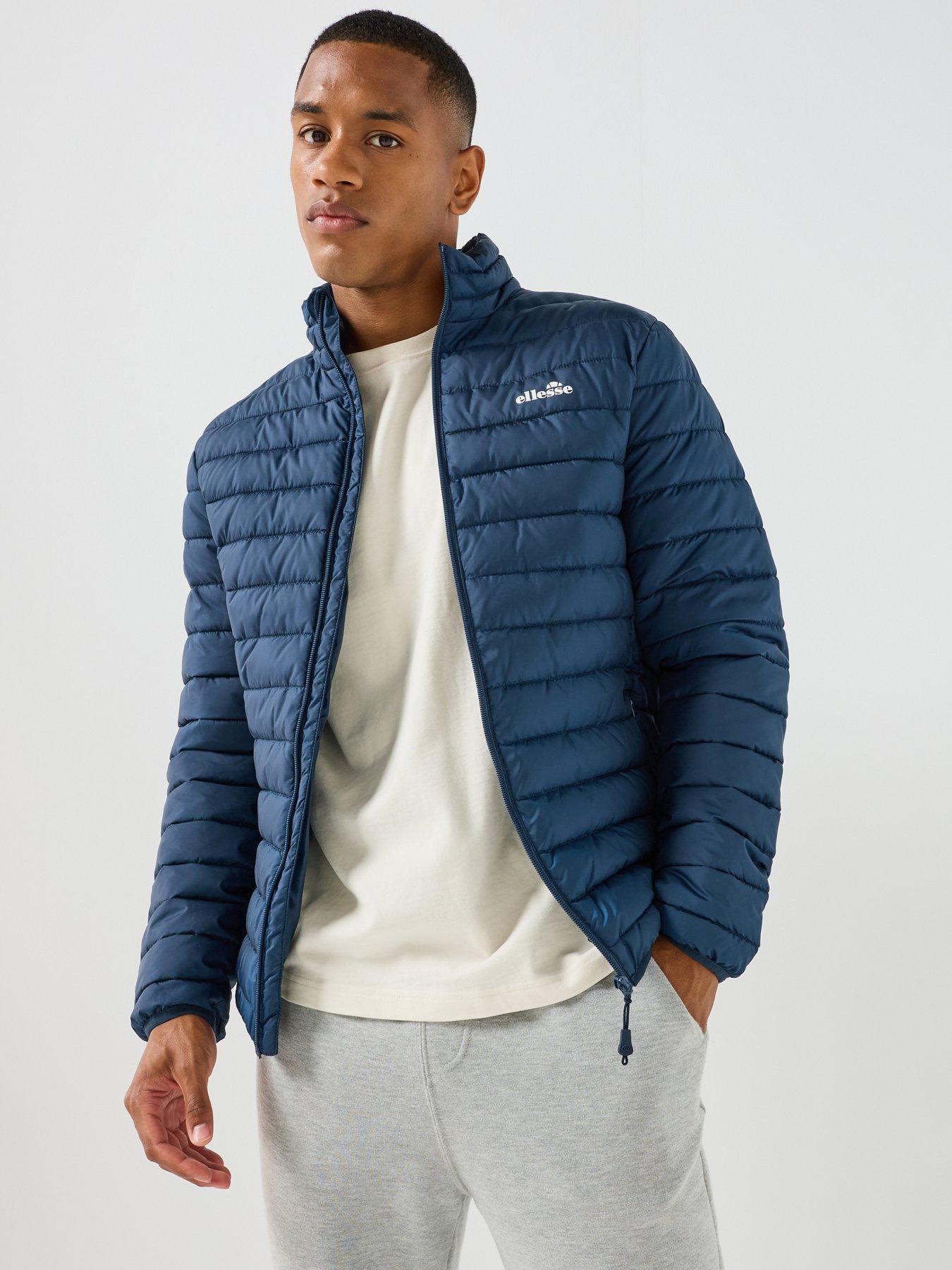 Image 1 of 5 of Ellesse Men's Brunate Lightweight Quilted Puffer Jacket - Navy