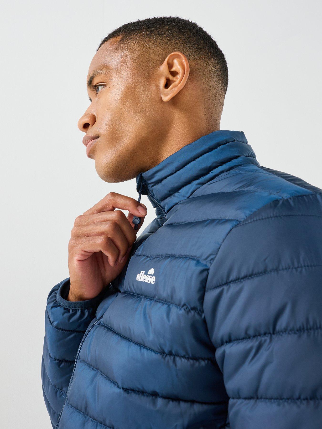 Image 4 of 5 of Ellesse Men's Brunate Lightweight Quilted Puffer Jacket - Navy