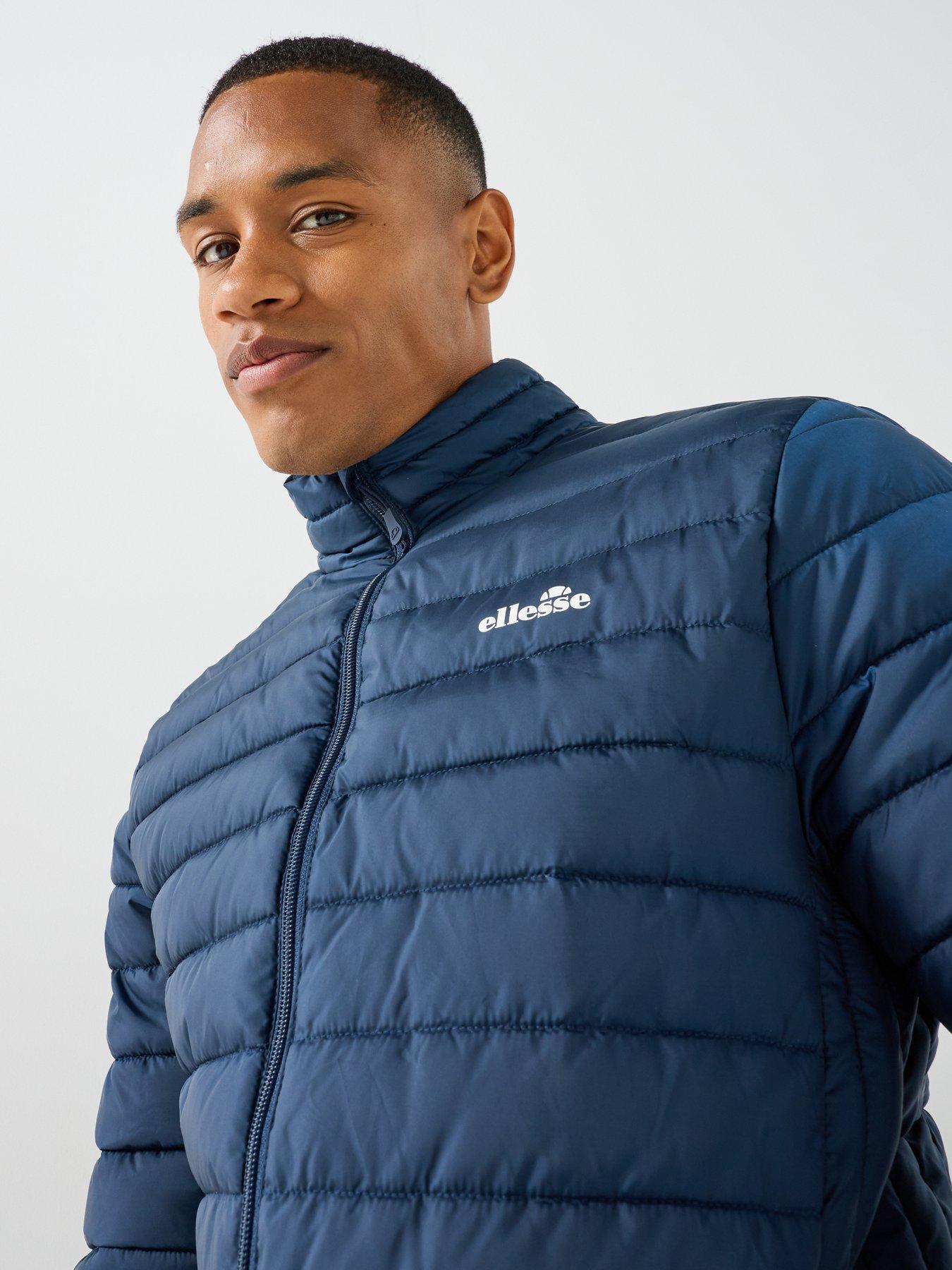 Image 5 of 5 of Ellesse Men's Brunate Lightweight Quilted Puffer Jacket - Navy