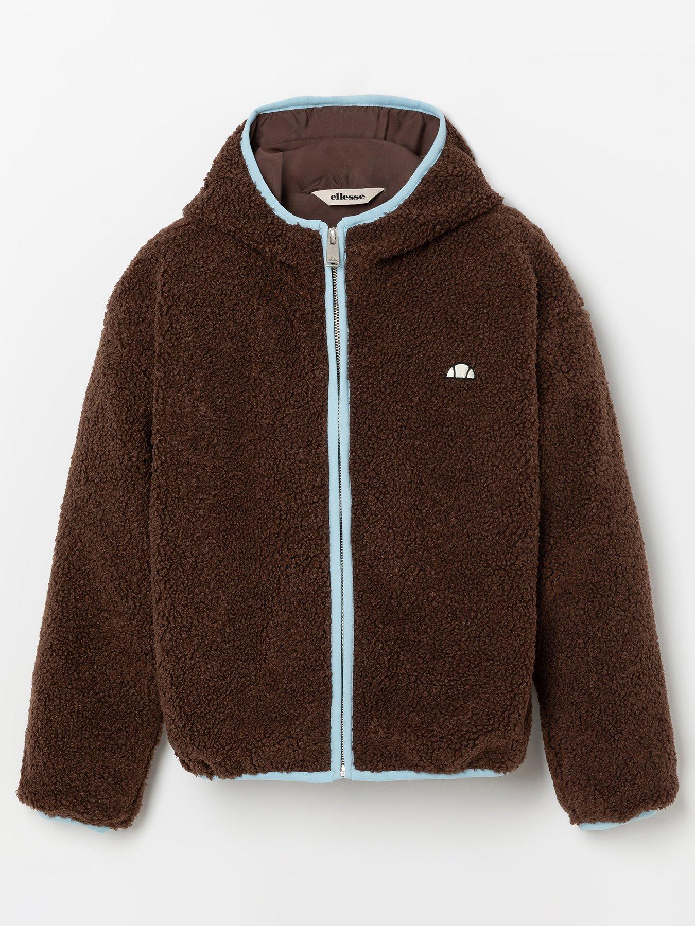 Ellesse Junior Nell'Oro Full Zip Hoodie - Brown