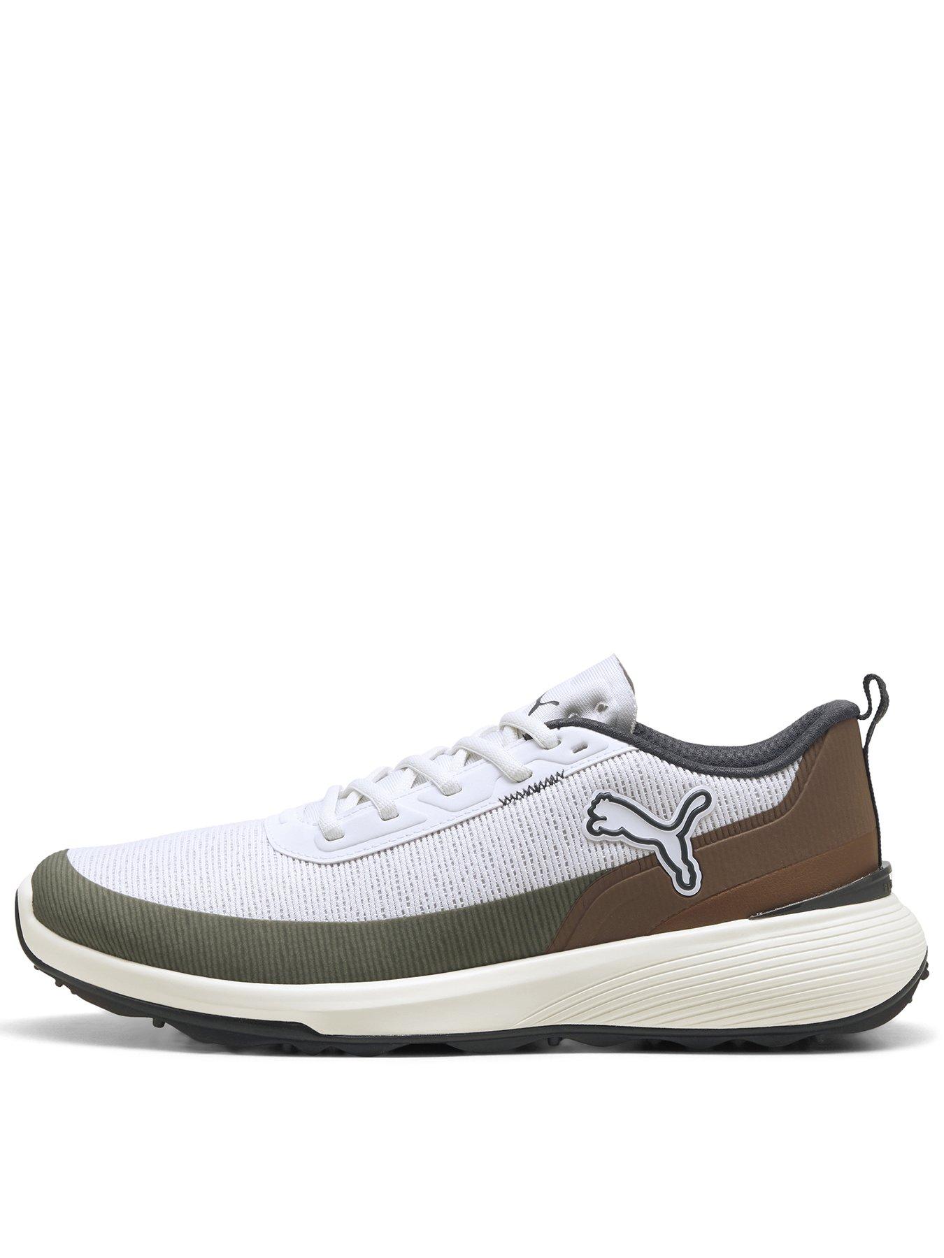 Image 1 of 6 of Puma Mens Waterproof Spikeless Cushioned Golf Shoes - White