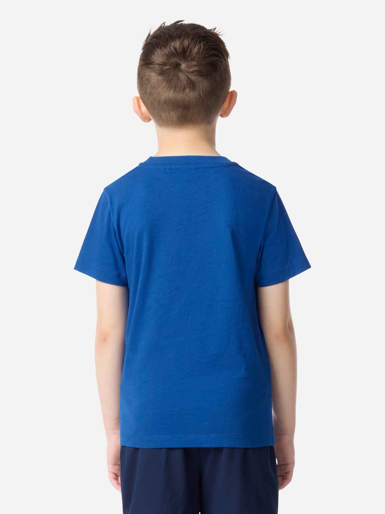 Image 2 of 6 of Lacoste Boys Core T-Shirt with Signature Crocodile Logo - Blue