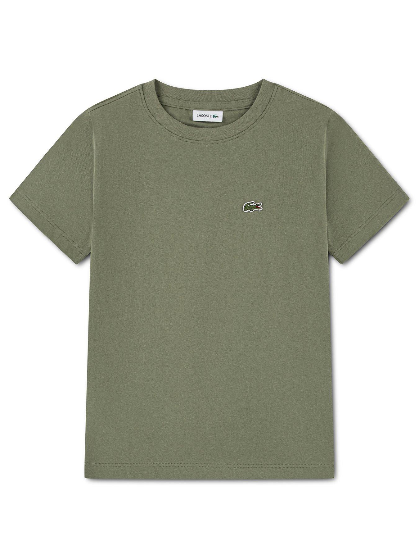 Lacoste Unisex Cotton Crew Neck T-Shirt - Khaki Green