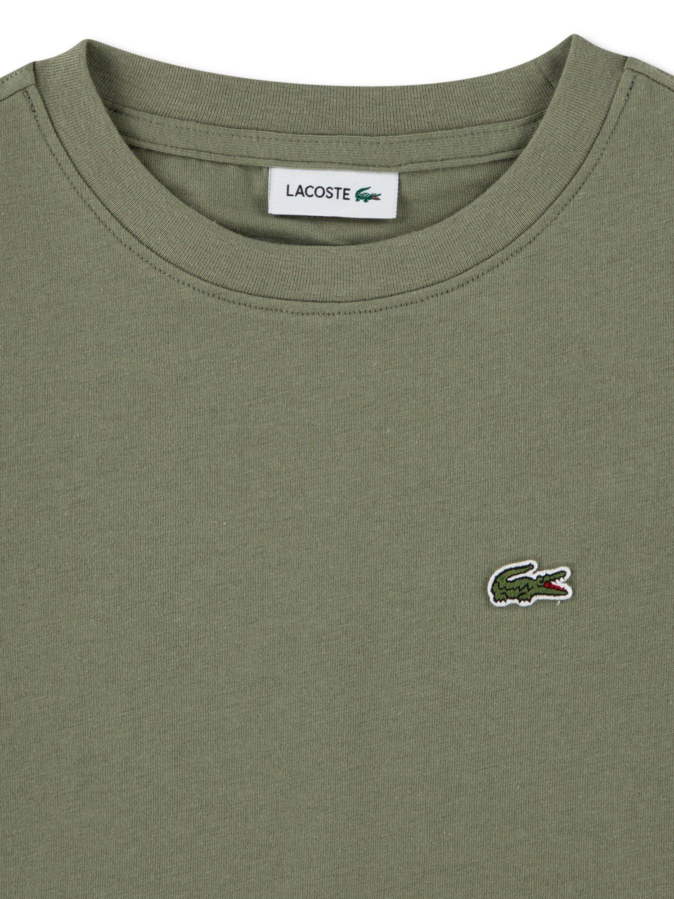 Image 3 of 3 of Lacoste Unisex Cotton Crew Neck T-Shirt - Khaki Green