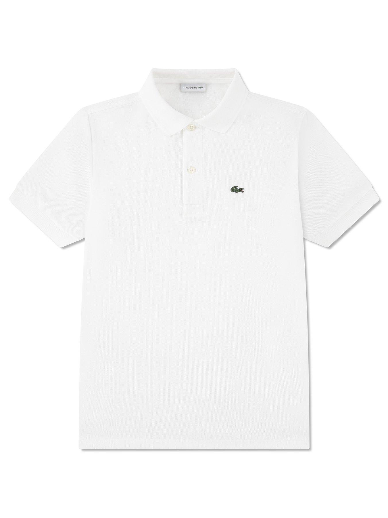 Image 1 of 3 of Lacoste Petit Piqu&eacute; Polo Shirt - White