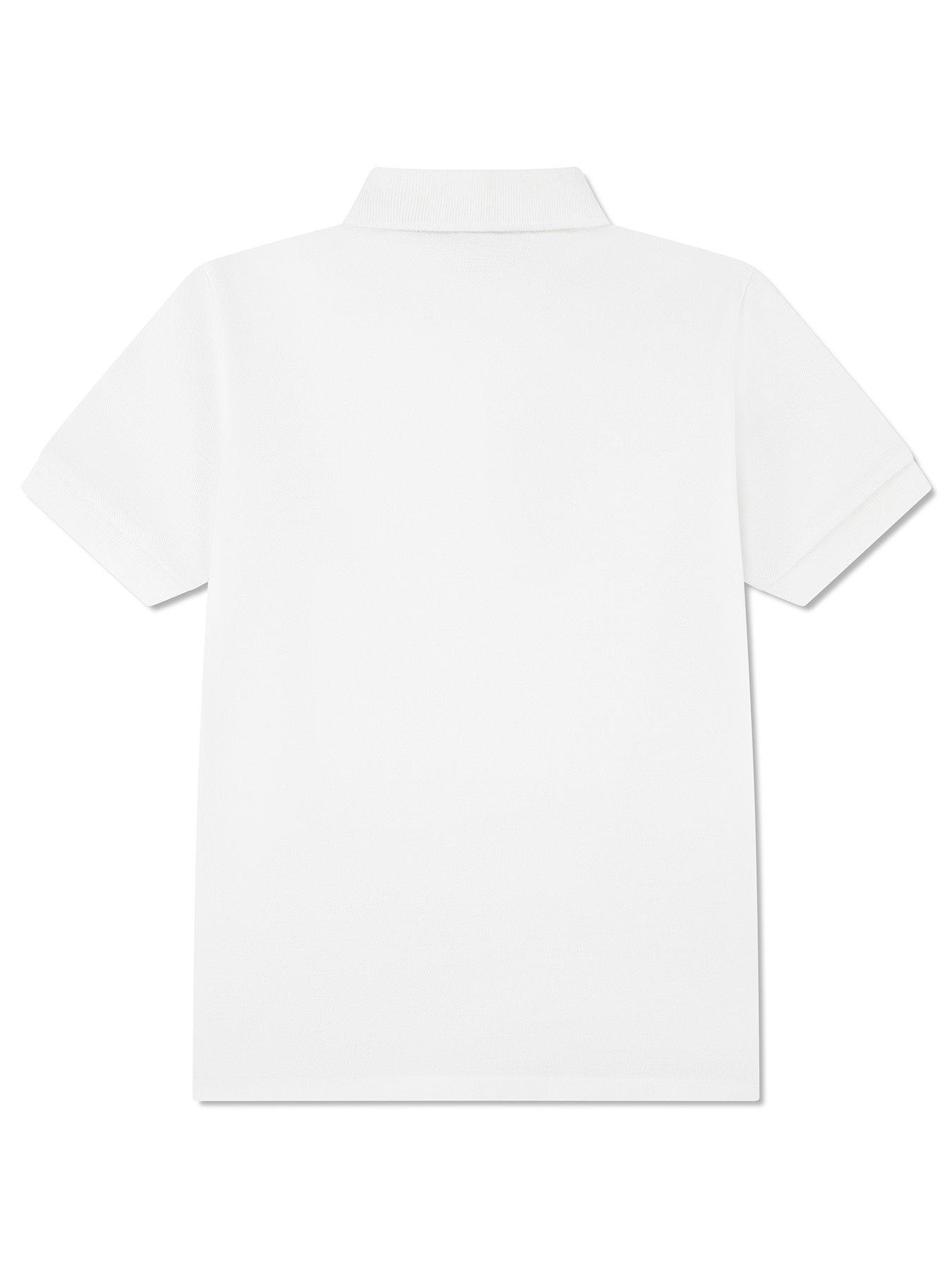 Image 2 of 3 of Lacoste Petit Piqu&eacute; Polo Shirt - White