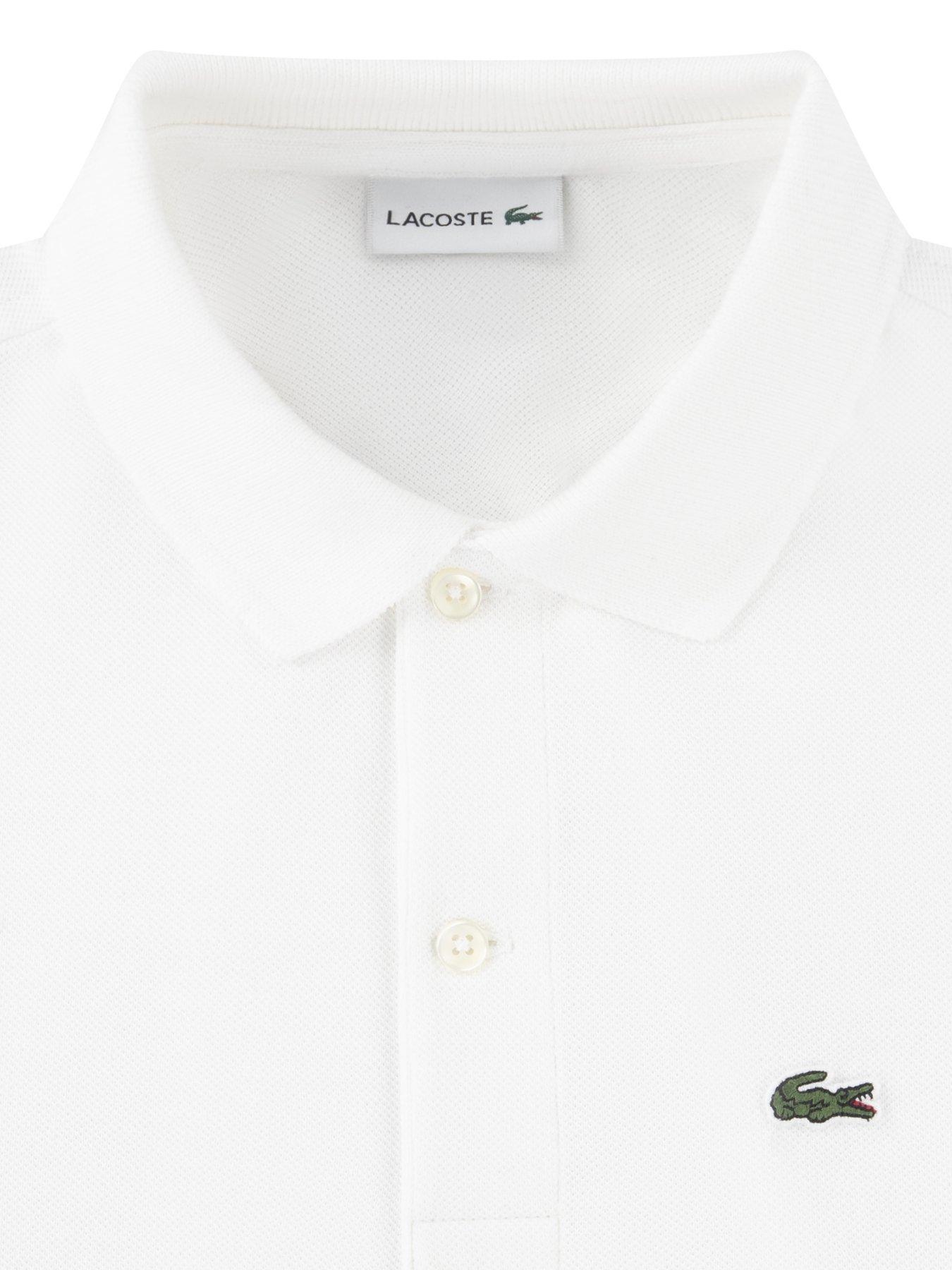 Image 3 of 3 of Lacoste Petit Piqu&eacute; Polo Shirt - White