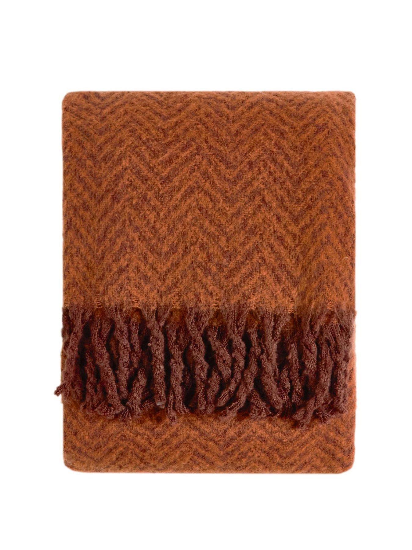 Furn Tweedie 130x180 Throw Cinnamon