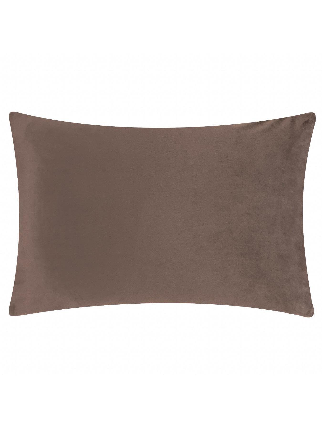 Image 3 of 3 of Furn Softie Grid 40x60 Feather Cushion Cinnamon / Chocolate