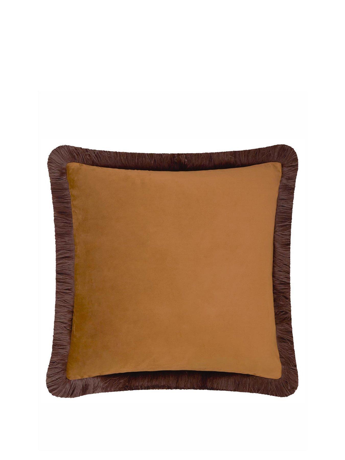 Image 2 of 5 of Furn Halo Fringed Velvet 50x50cm Polyester Cushion