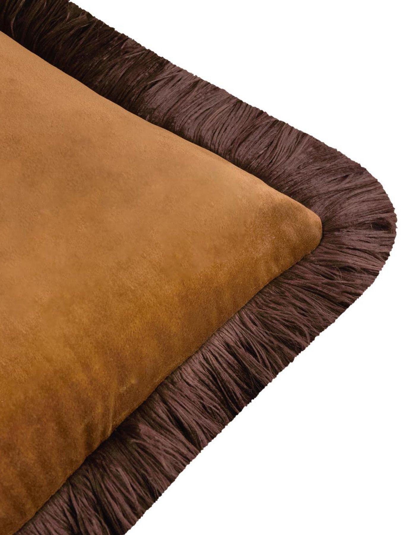 Image 4 of 5 of Furn Halo Fringed Velvet 50x50cm Polyester Cushion