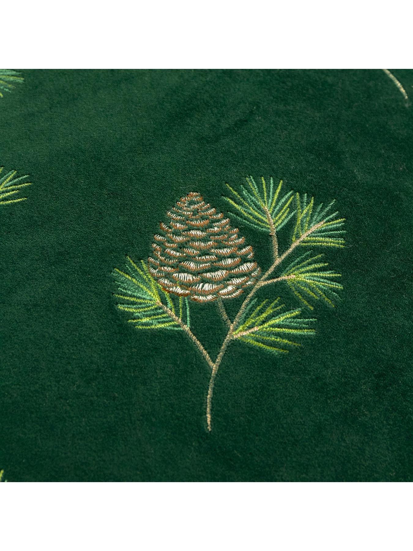 Image 3 of 4 of Furn Winter Pines 43x43 Polyester Cushion Spruce Green