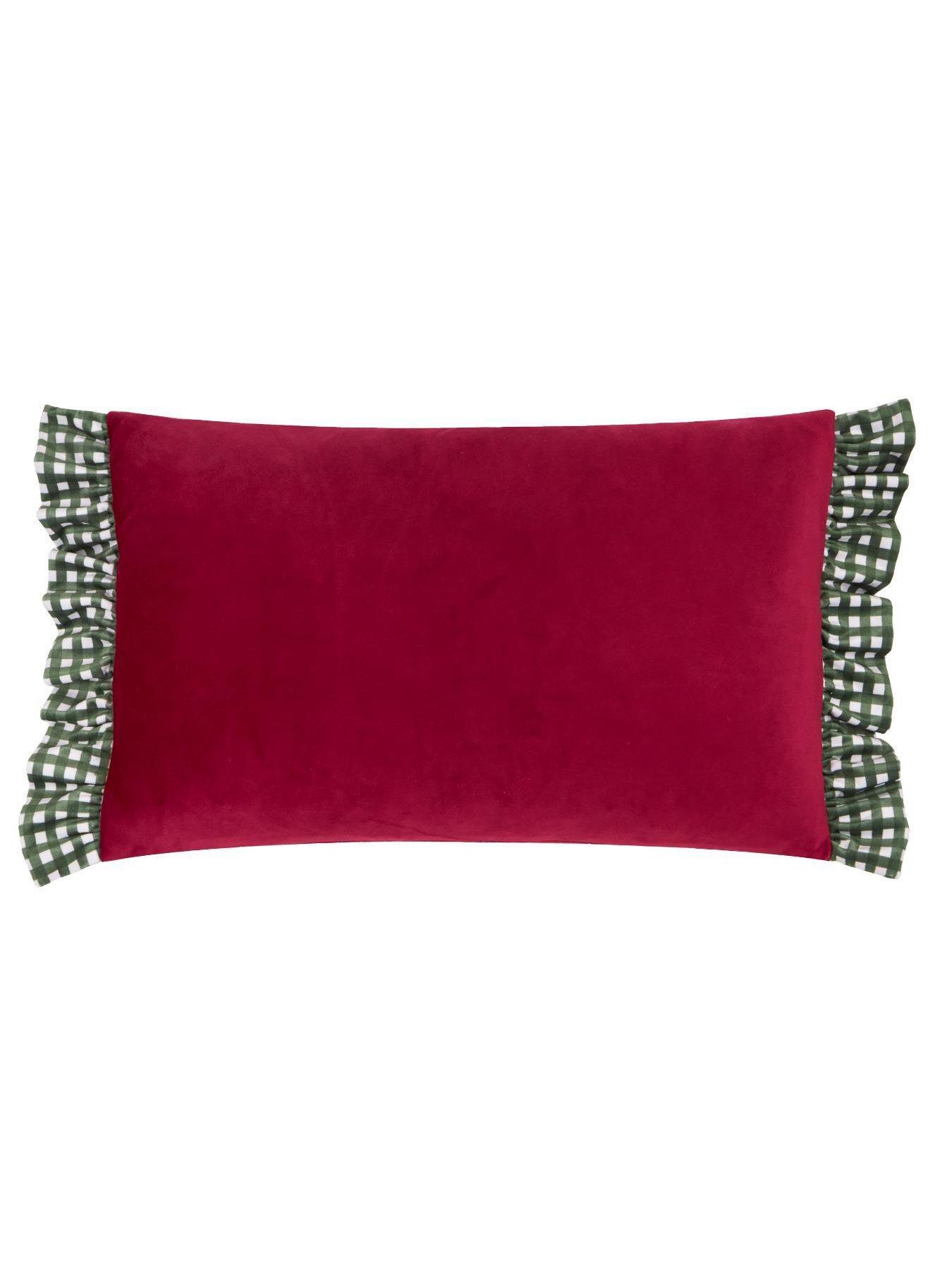 Image 3 of 3 of Furn Ditsy Bows 30x50 Polyester Cushion Red/green