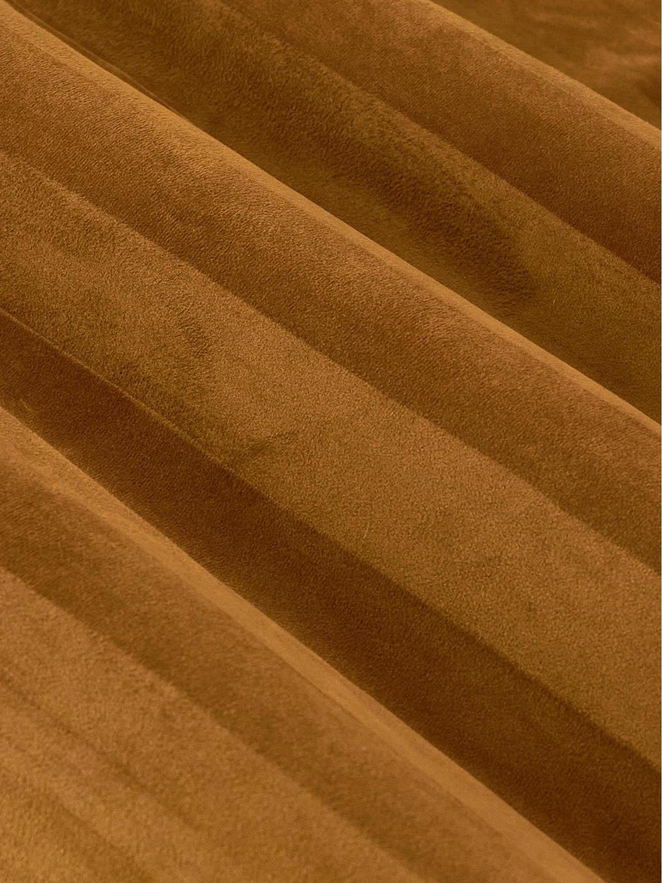 Image 3 of 5 of Paoletti Regency Stripe Eyelet Curtains Antique Gold