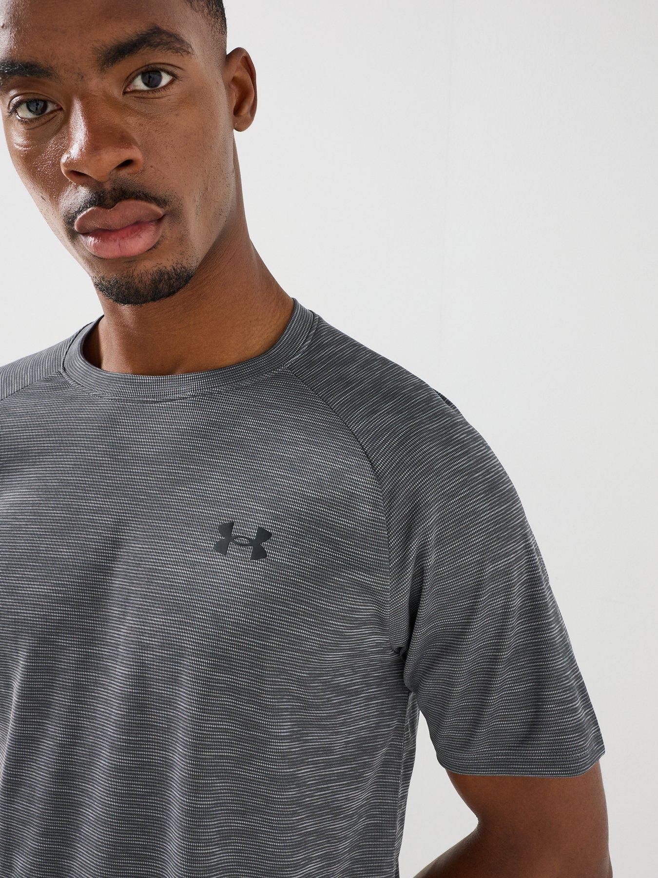 Image 4 of 6 of UNDER ARMOUR Mens Training Tech Textured T-Shirt - Grey
