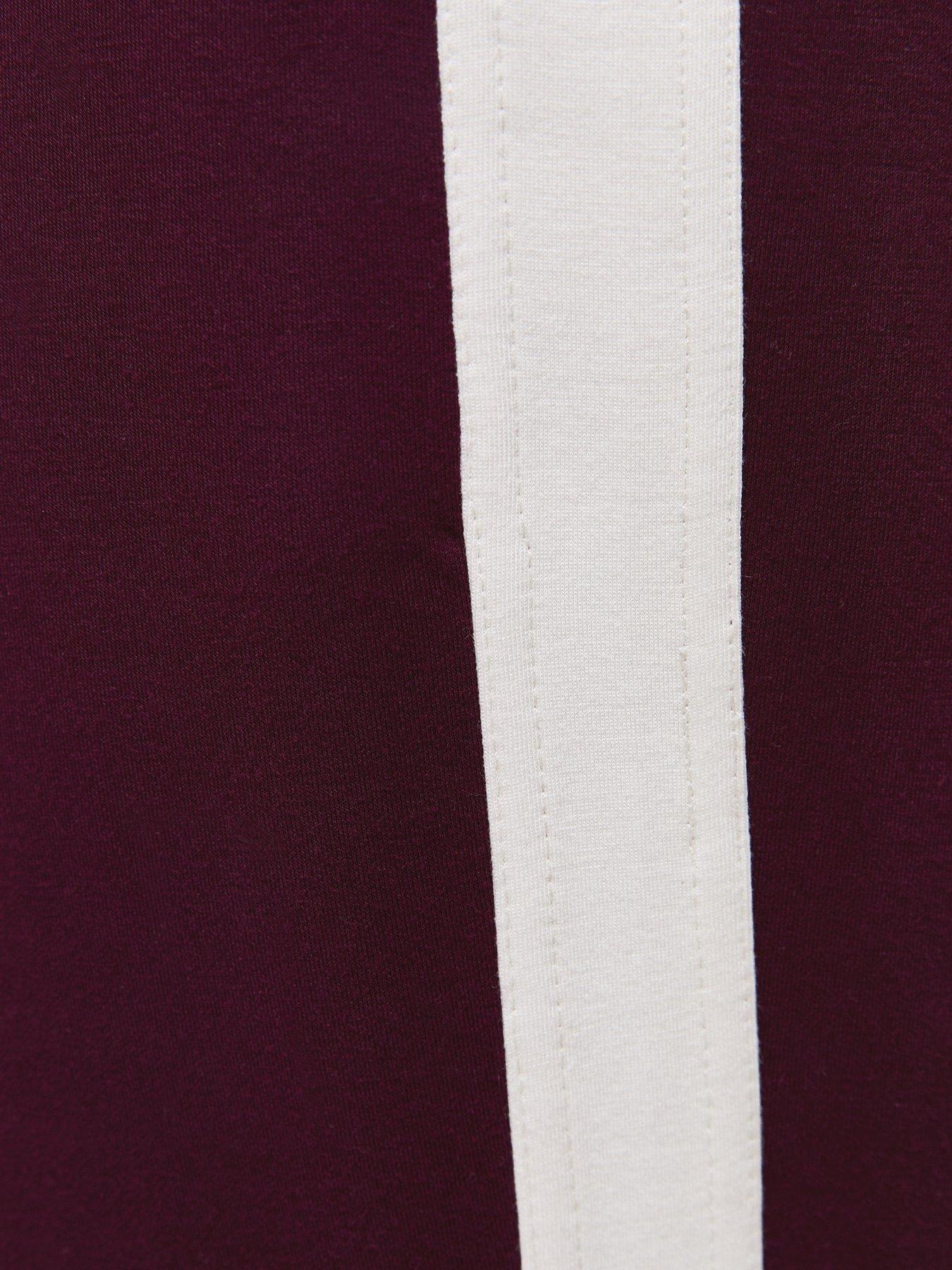 Image 5 of 5 of New Look Womens Side Stripe Elasticated Wide Leg Trousers - Red