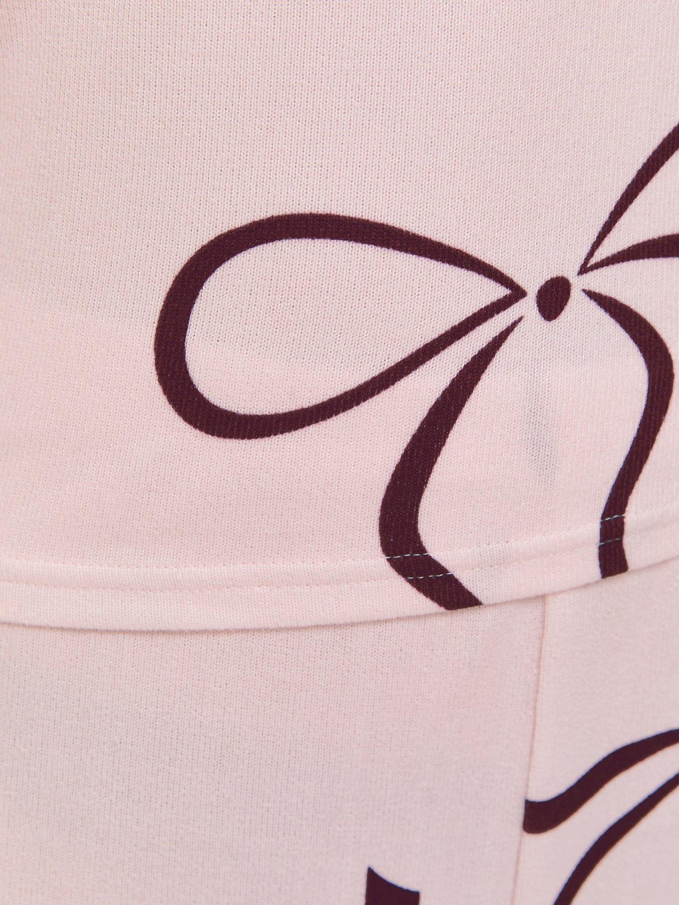 Image 5 of 5 of New Look 915 Girls Bow Print Long Sleeve Pyjamas - Pink