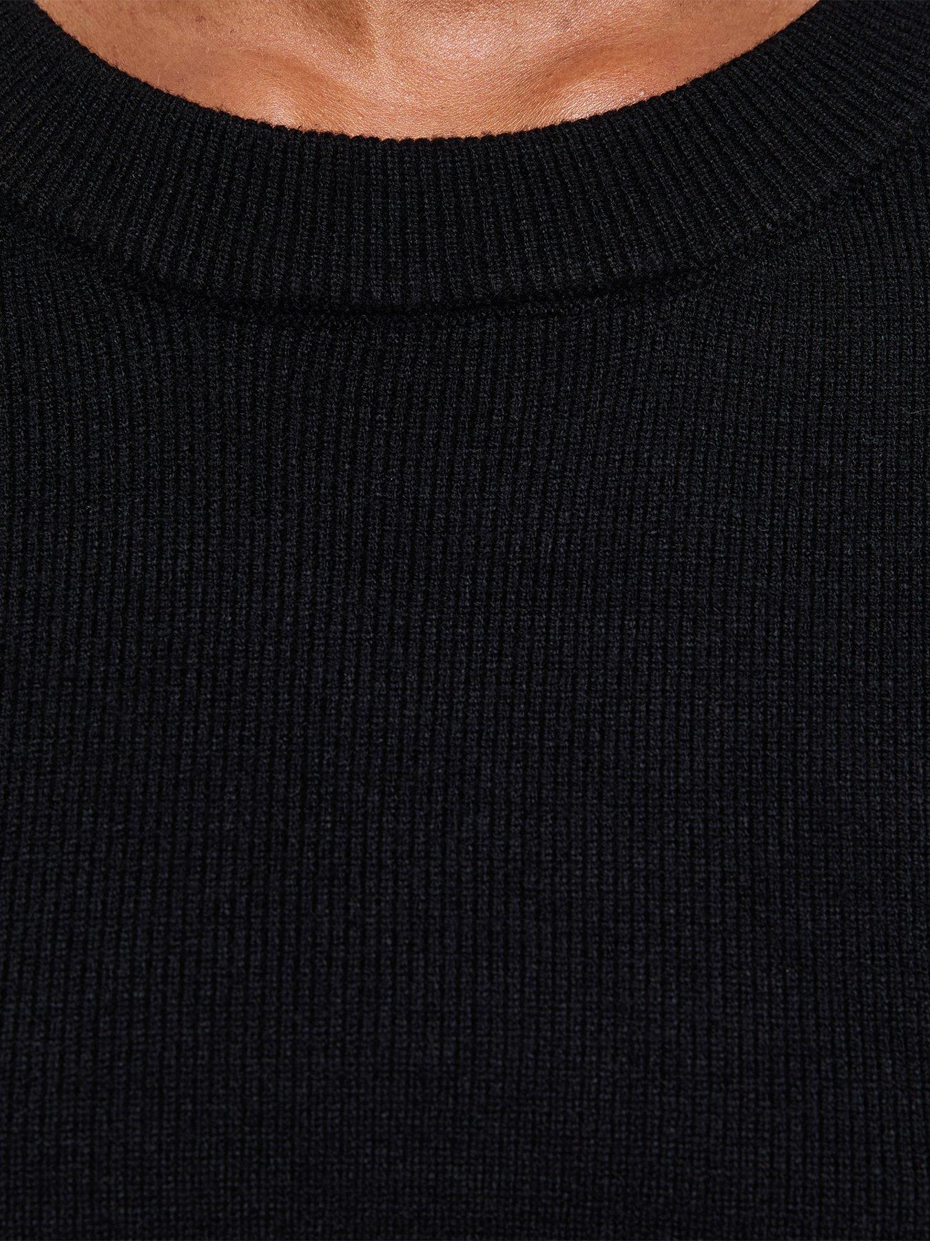 Image 7 of 7 of New Look Womens Shoulder Pad Lightweight Jumper - Black