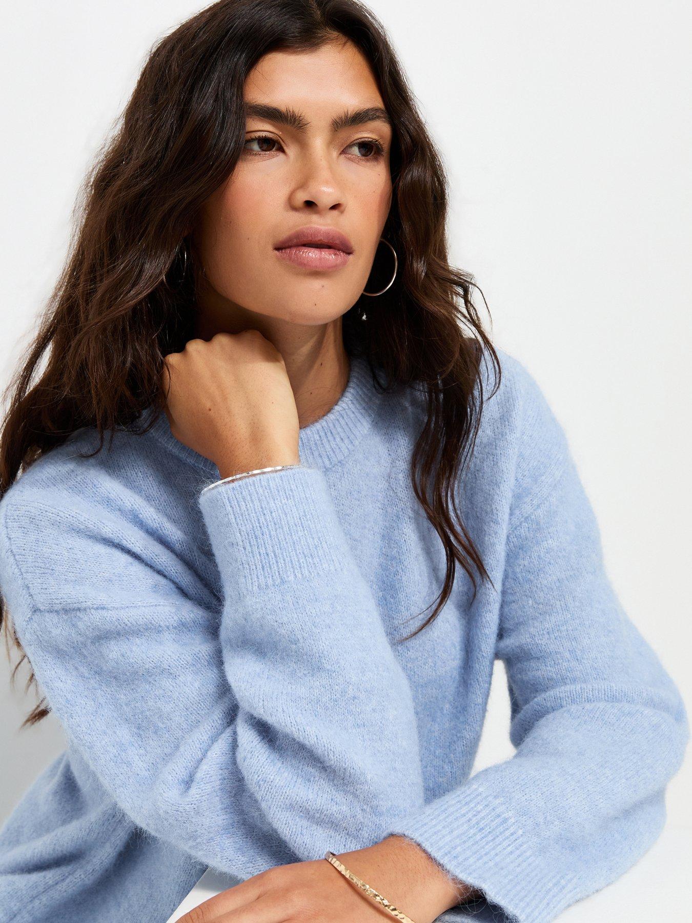 Image 4 of 5 of New Look Crew Neck Knitted Jumper - Blue